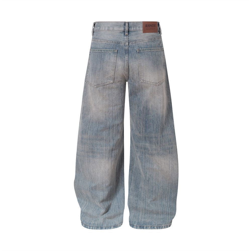 Japanese Brand × Jean Men's loose distressed punk trendy washed ripped jeans Size US 32 / EU 48 - 3 Thumbnail