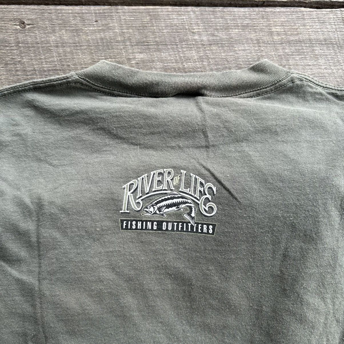 Vintage Vintage 90s River Of Life Fishing Religious Jesus T Shirt Size US L / EU 52-54 / 3 - 8 Thumbnail