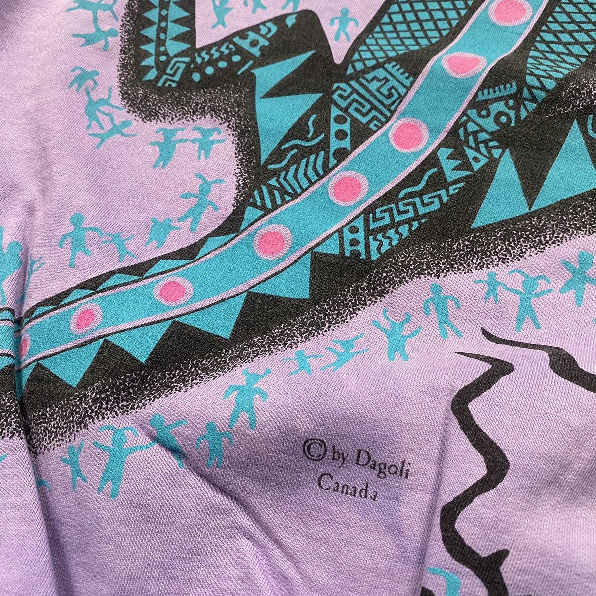 Vintage Rare 90s Dagoli Ancient Cave Art Gecko Surf Boxy Crewneck Size US L / EU 52-54 / 3 - 4 Thumbnail
