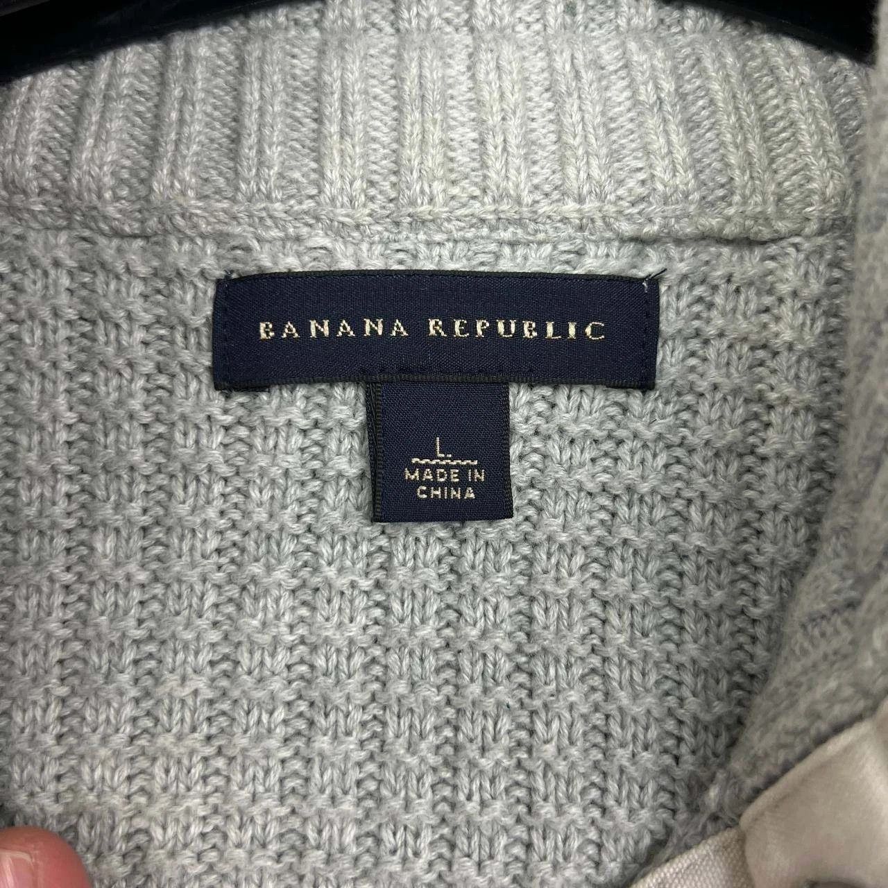 Banana Republic Banana Republic Sweater Men Pullover Collared Knit Cotton L Size US L / EU 52-54 / 3 - 6 Thumbnail