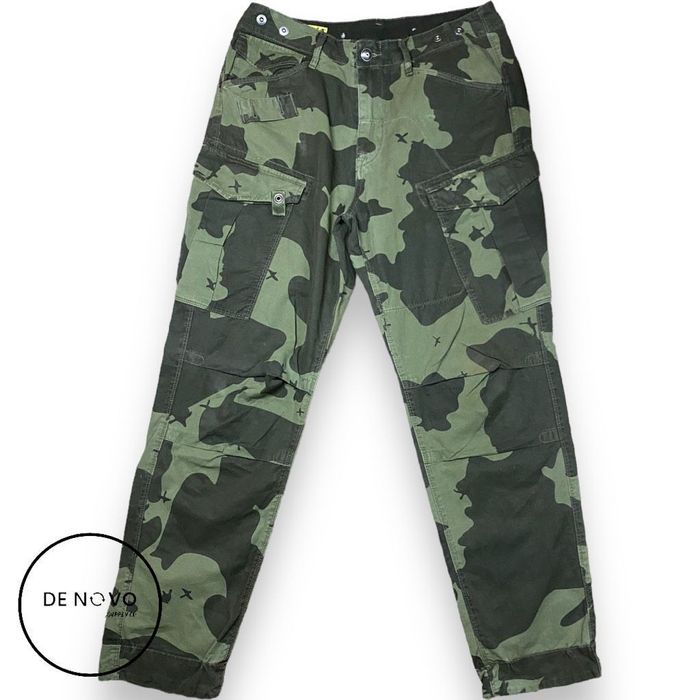 G Star Raw G Star Raw Men’s Slim Cargo Pants Green Camouflage 31”x32