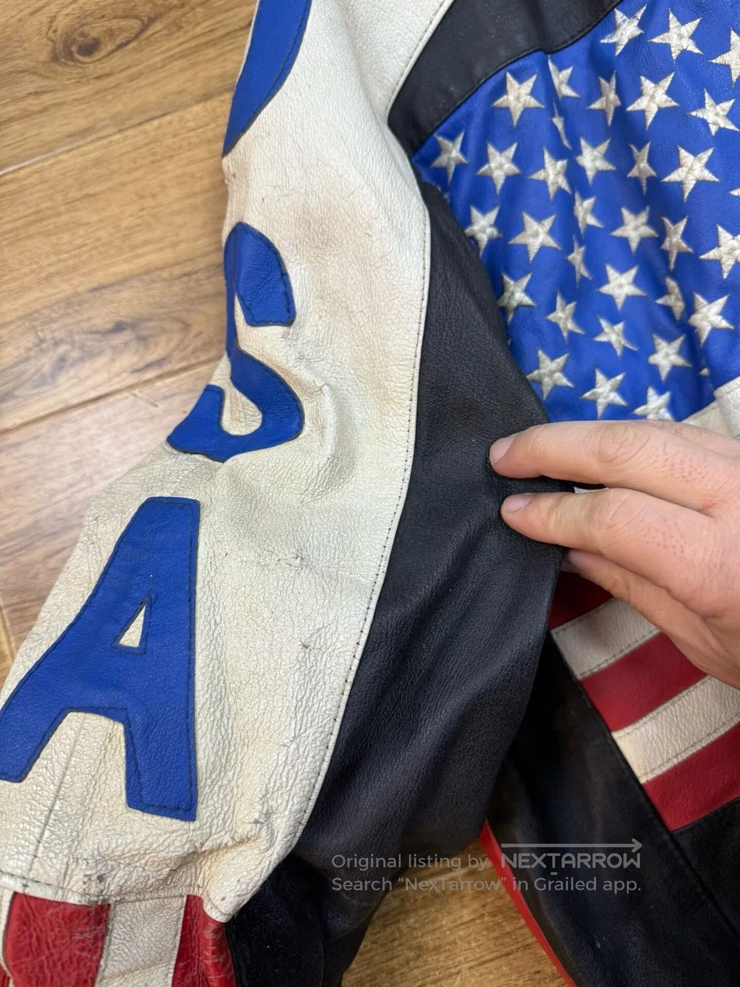 VINNY's Vintage American Retro Motorcycle Leather Jacket. Size US L / EU 52-54 / 3 - 8 Thumbnail