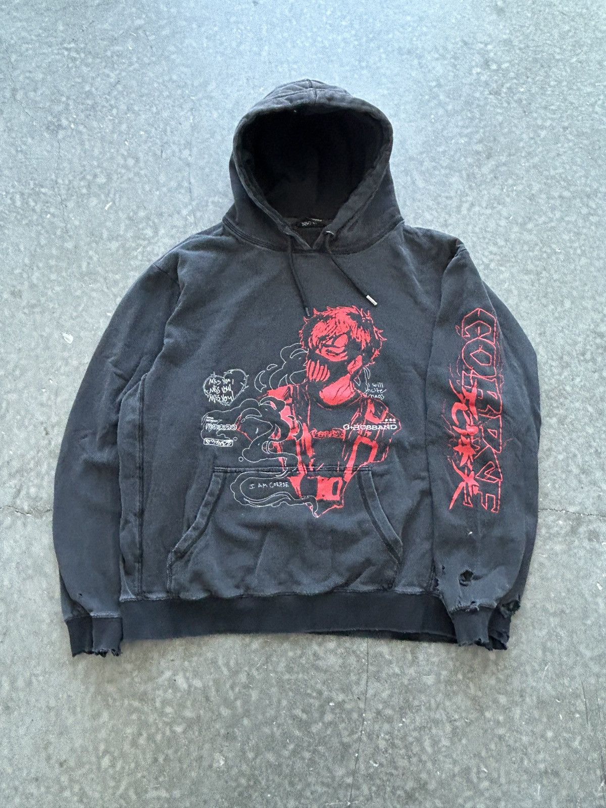 Vintage Faded Thrashed Corpse Husband Hoodie Size US XXL / EU 58 / 5 - 1 Thumbnail