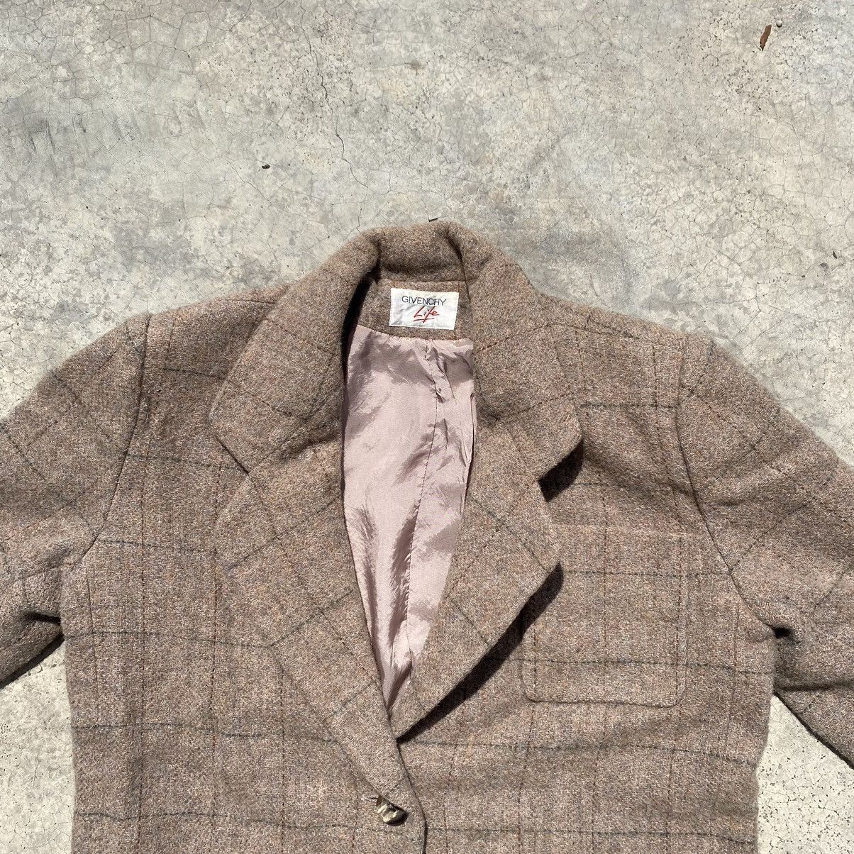 Givenchy Vintage Givenchy Wool Blazer Brown Checkered Size US M / EU 48-50 / 2 - 3 Thumbnail