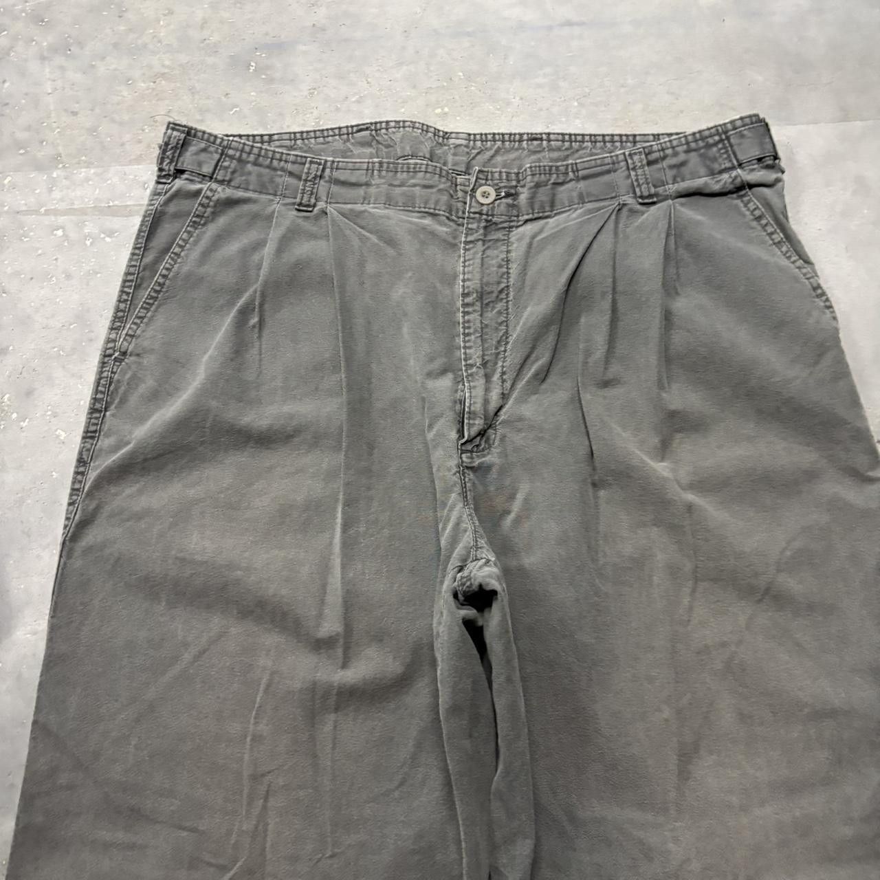 Japanese Brand × Vintage Crazy Vintage Y2K/2000s Baggy Faded Khaki Workwear Casual Skater Pants! Size US 36 / EU 52 - 5 Thumbnail
