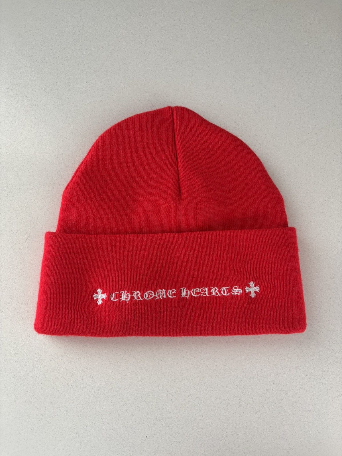 Chrome Hearts Chrome Hearts Red Watch Cap Beanie Size ONE SIZE - 2 Thumbnail