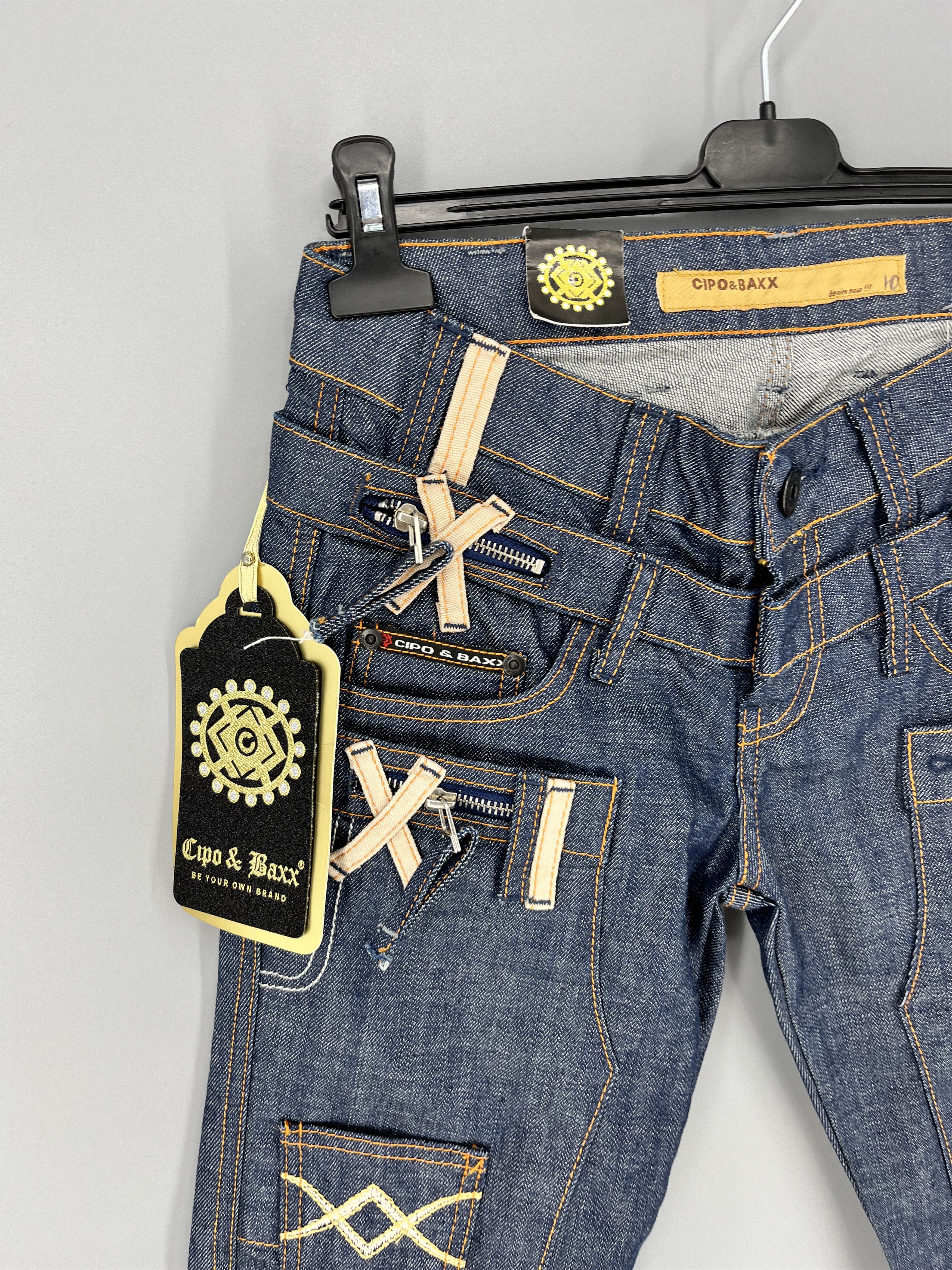 Vintage Vintage Cipo&Baxx Crazy Avant Garde Designer Jeans Size US 27 - 5 Thumbnail