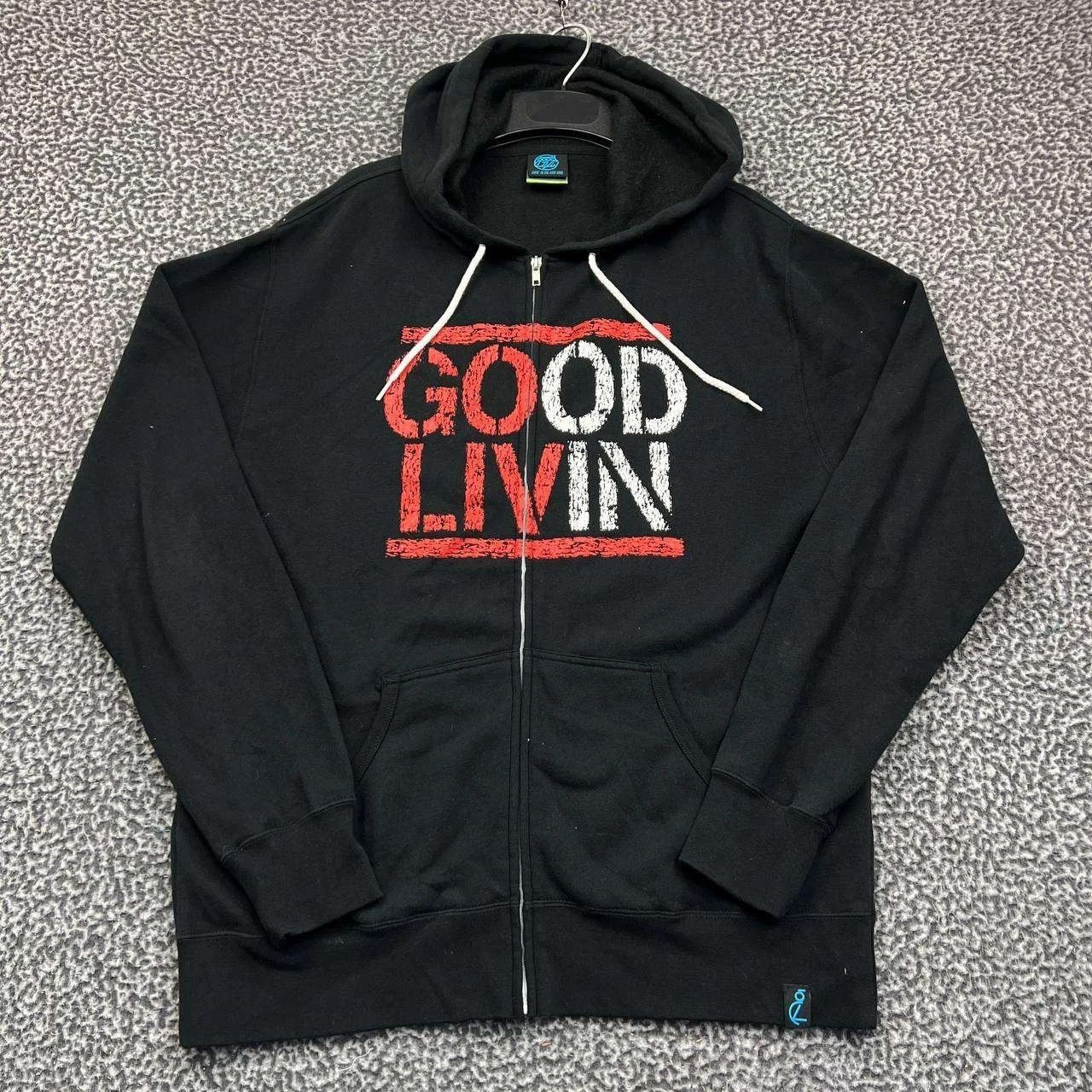 Other Good Livin Hoodie Men Large Black Fleece Full Zip Pocket Size US L / EU 52-54 / 3 - 1 Thumbnail