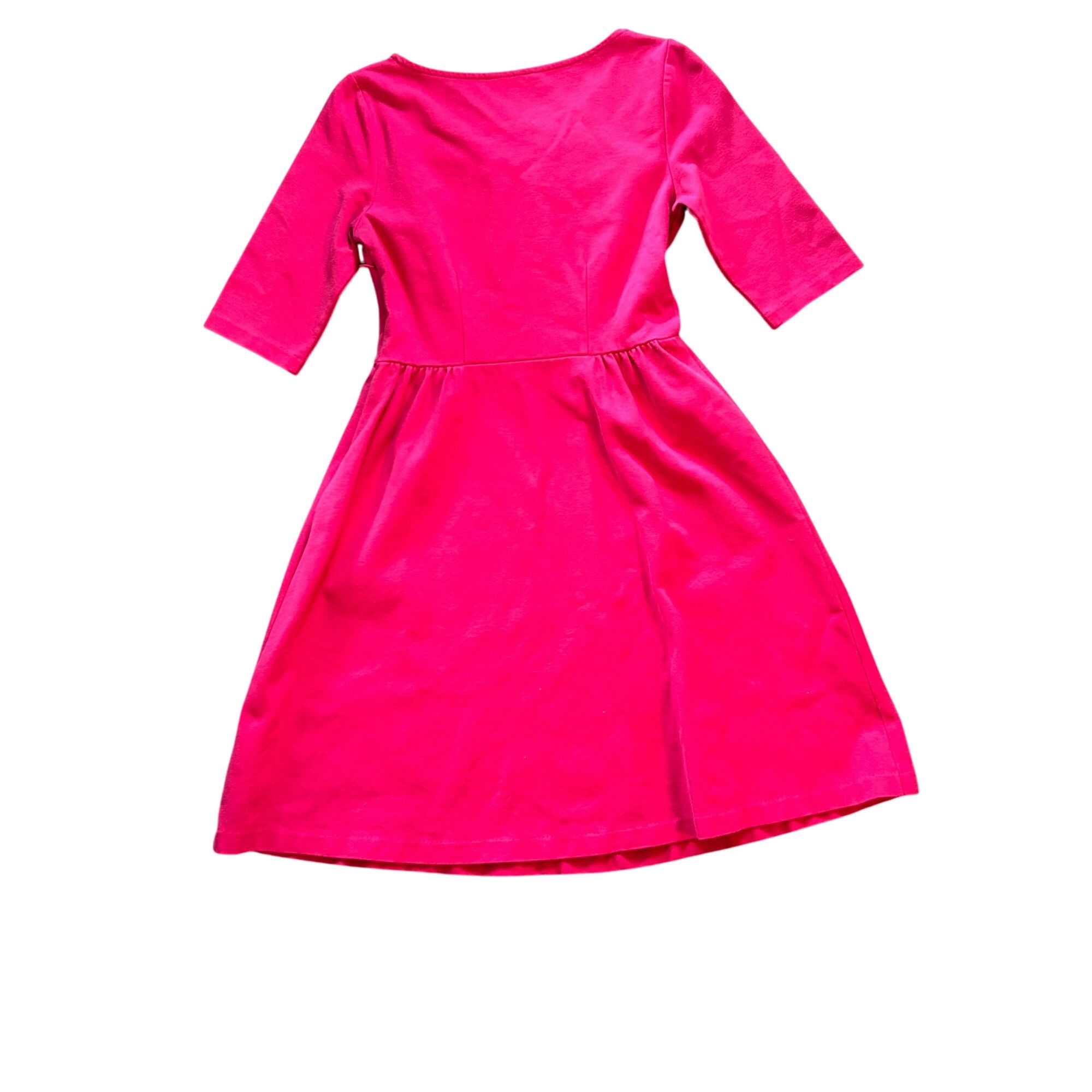 Boden Boden Fuchsia Hot Pink Beaded A- Line Isabella Dress 6 Size M / US 6-8 / IT 42-44 - 6 Thumbnail