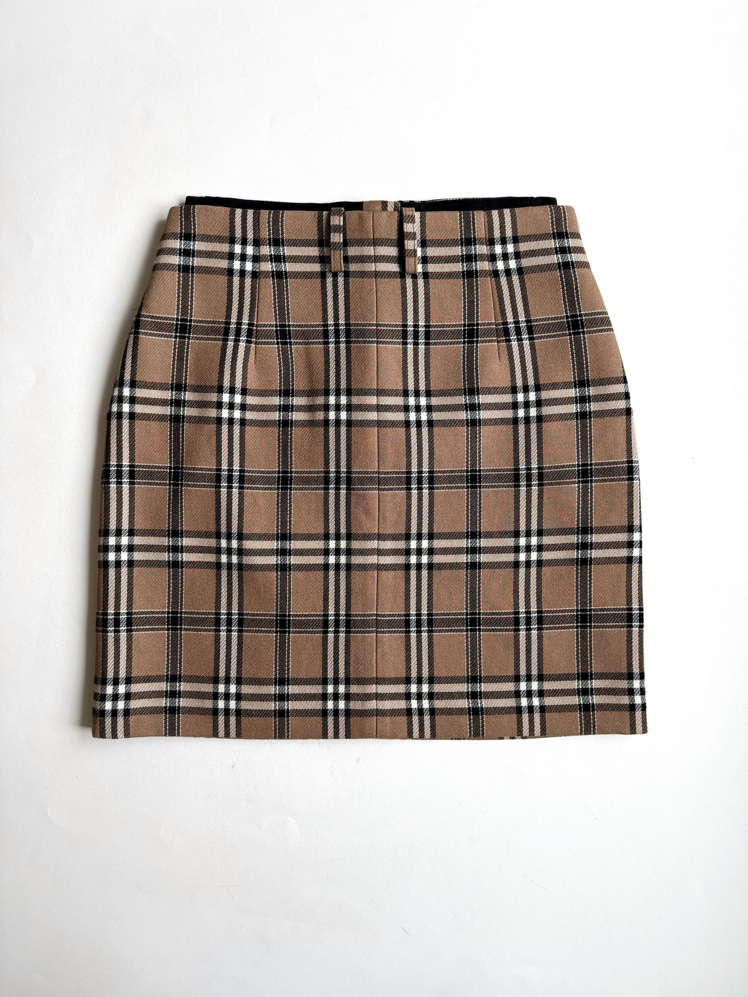 Sandro Women's Sandro Paris Wool Check Skirt 3/L Size 30" / US 8 / IT 44 - 1 Thumbnail