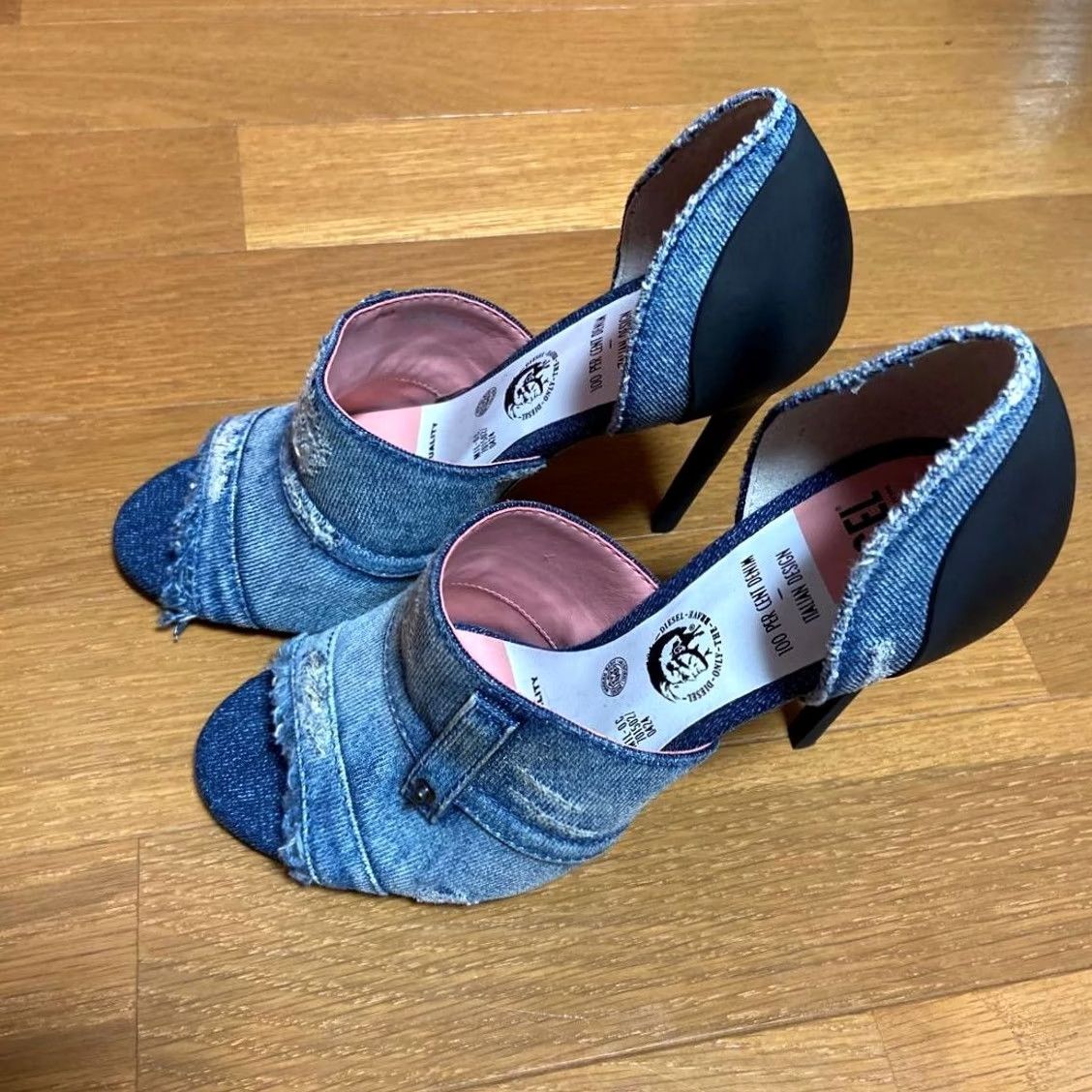 Diesel VINTAGE Diesel Women Denim Pumps Luxury Classic 6.0US Distressed Finish Size US 6 / IT 36 - 2 Thumbnail