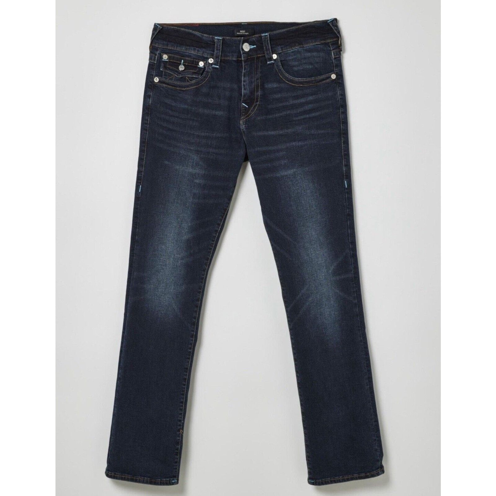 True Religion True Religion Ricky Flap Relaxed Straight Jeans 30 x 32 New Size US 30 / EU 46 - 8 Thumbnail