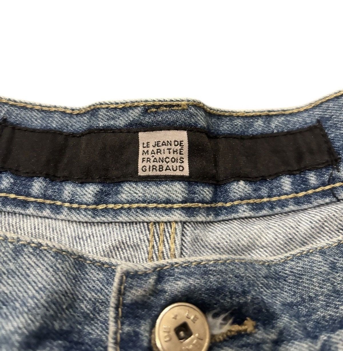 Marithe + Francois Girbaud Girbaud Shorts Mens 40 Blue Denim Cargo Vintage 90s Marithe Size US 40 / EU 56 - 2 Thumbnail