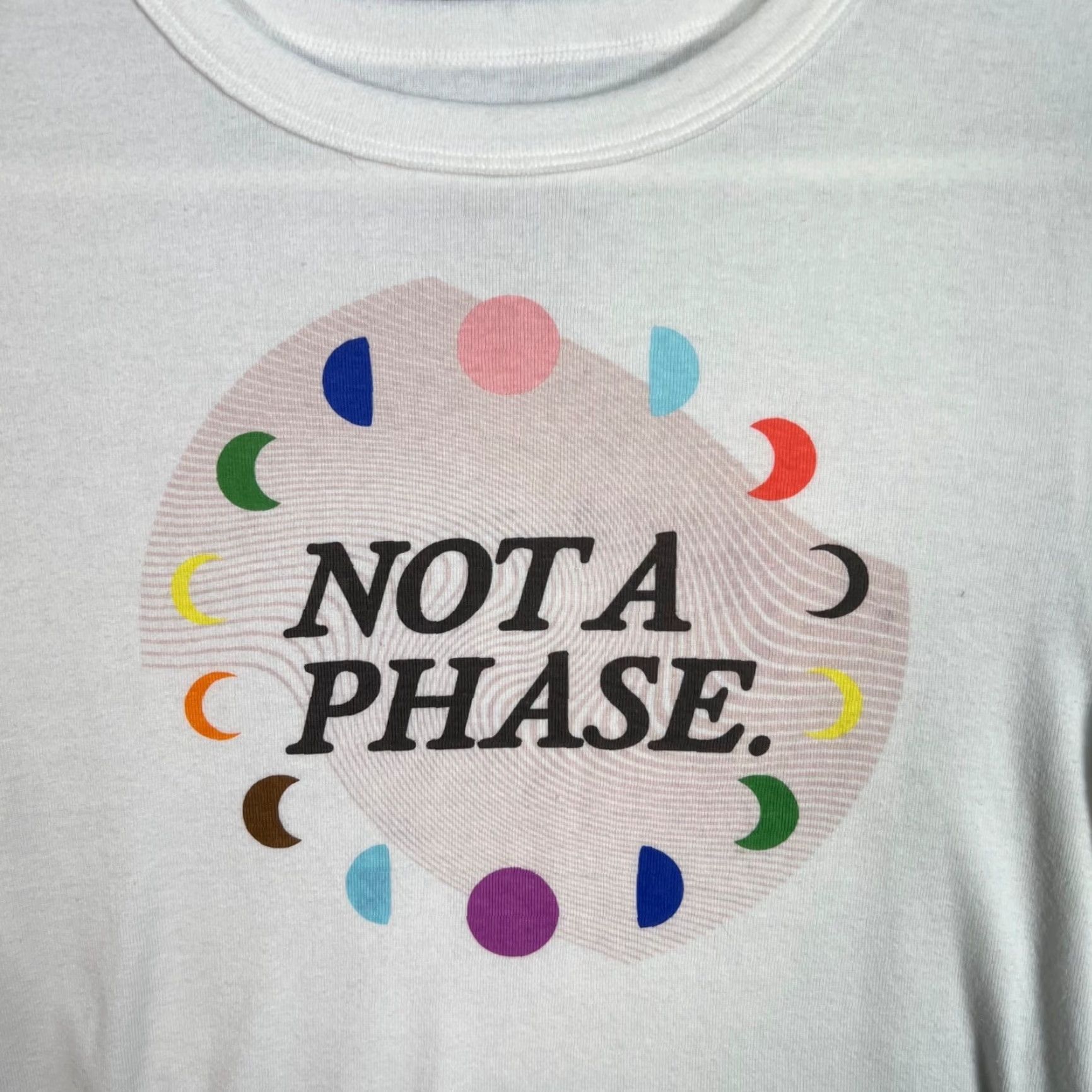American Eagle Outfitters American Eagle Outfitters Not A Phase White Olivia Ponton Graphic T-Shirt Large Crew Neck Short Sleeve Size L Women Summer Spring Size L / US 10 / IT 46 - 5 Thumbnail