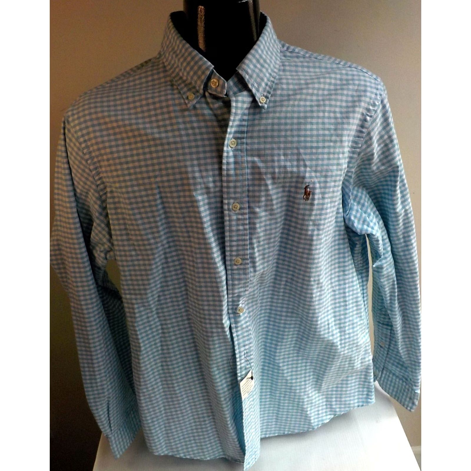 Ralph Lauren RALPH LAUREN Button-Down Shirt LS Teal White 100% Cotton XL Mens Size US XL / EU 56 / 4 - 2 Thumbnail