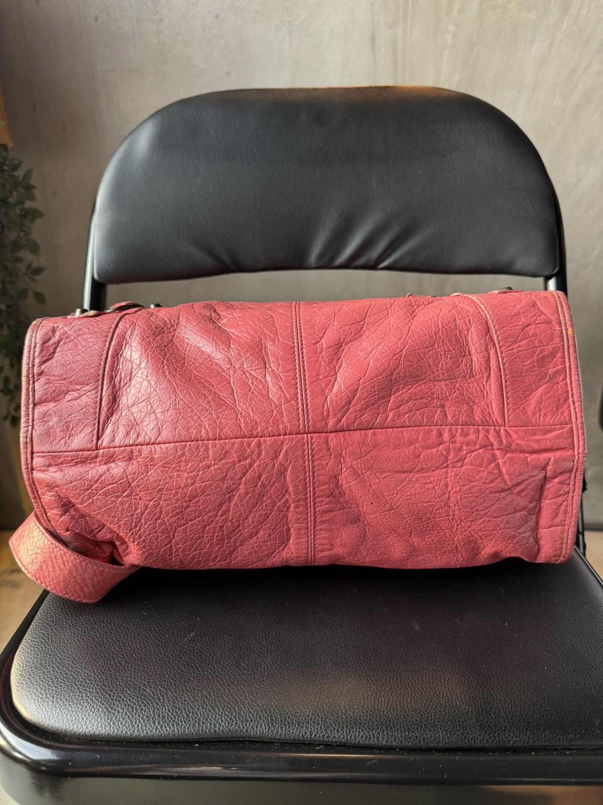 Balenciaga BALENCIAGA Sorbet Lambskin Leather Motorcycle Part Time Bag Size ONE SIZE - 8 Thumbnail