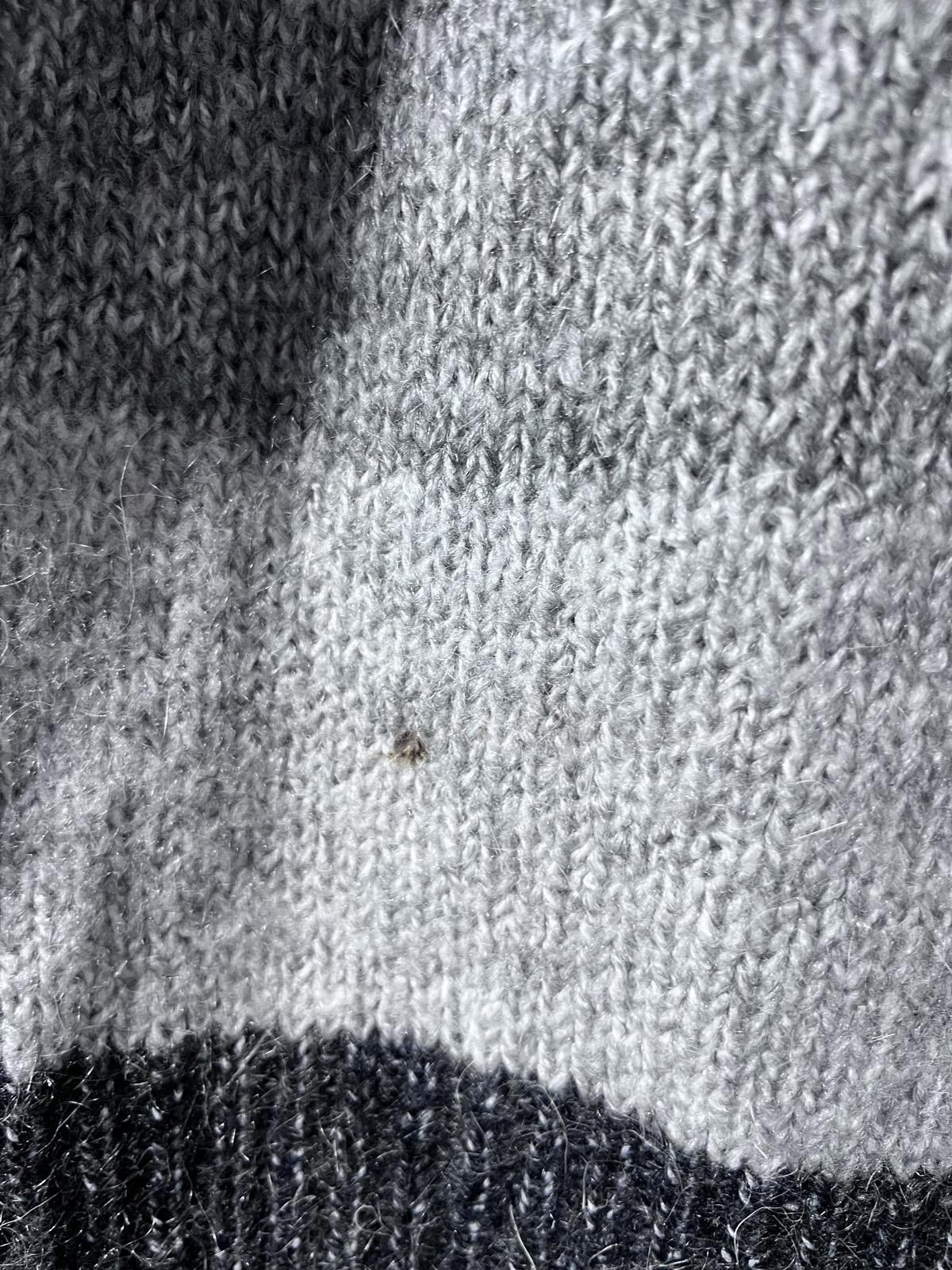 Other BHS Petite Grey & Black Striped Button-Neck Jumper – Size 12 Size M / US 6-8 / IT 42-44 - 3 Thumbnail