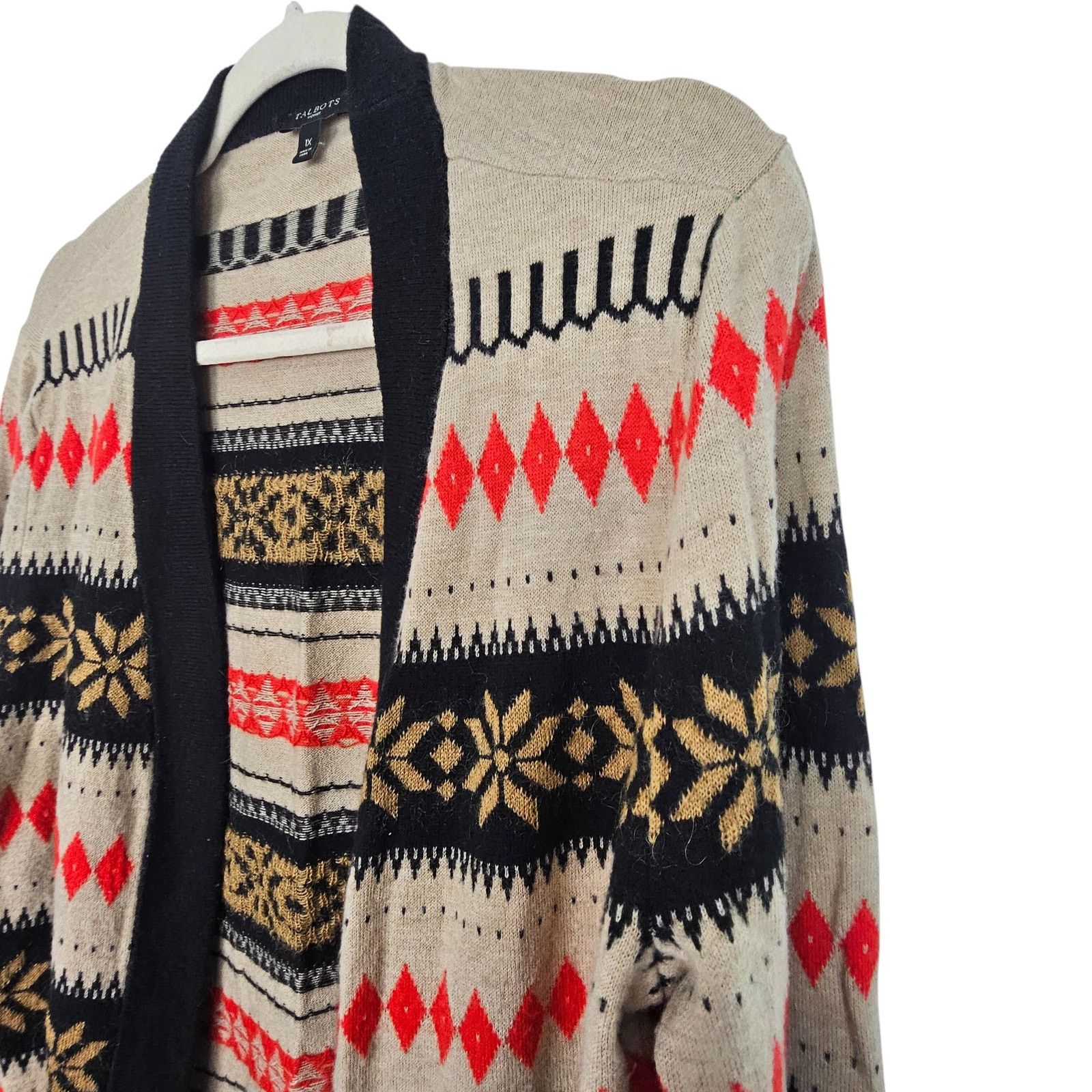 Robert Talbott Talbots Womens Wool Mohair Nordic Fair Isle Cardigan Sweater Size XL / US 12-14 / IT 48-50 - 5 Thumbnail
