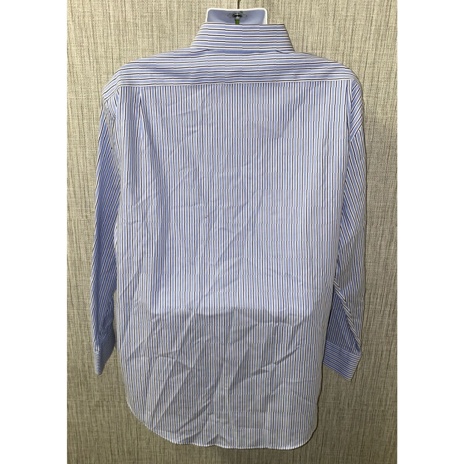 Ralph Lauren Lauren Ralph Lauren Mens Blue Striped Long Sleeve Dress Shirt Size 18 Size 48R - 5 Thumbnail