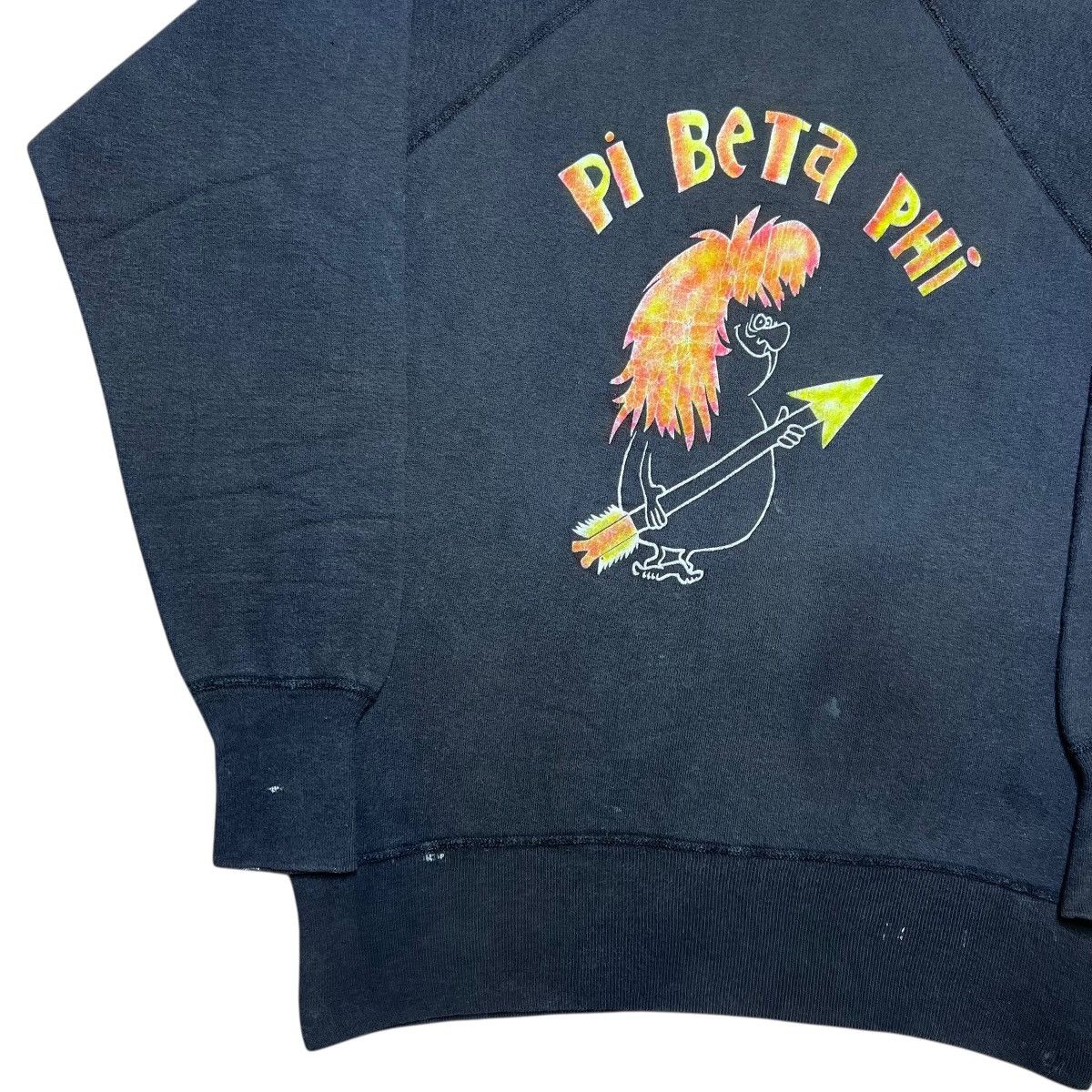 NCAA 50s Pi Beta Phi Monmouth Flock Print Black Sweatshirt Size US L / EU 52-54 / 3 - 20 Thumbnail