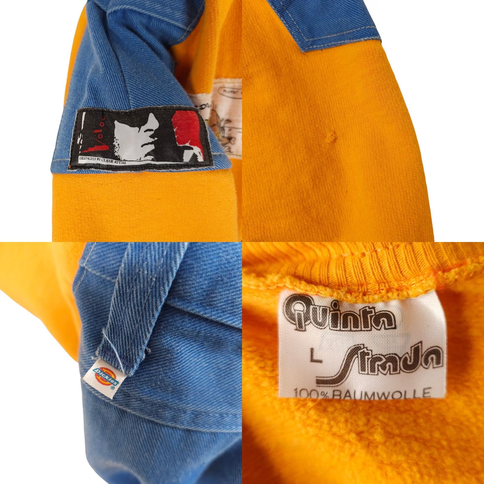 Disney VINTAGE Disney Sweatshirt Womens Size Large Yellow 80s Claude Attias Pop Art Mickey Mouse Size L / US 10 / IT 46 - 8 Thumbnail