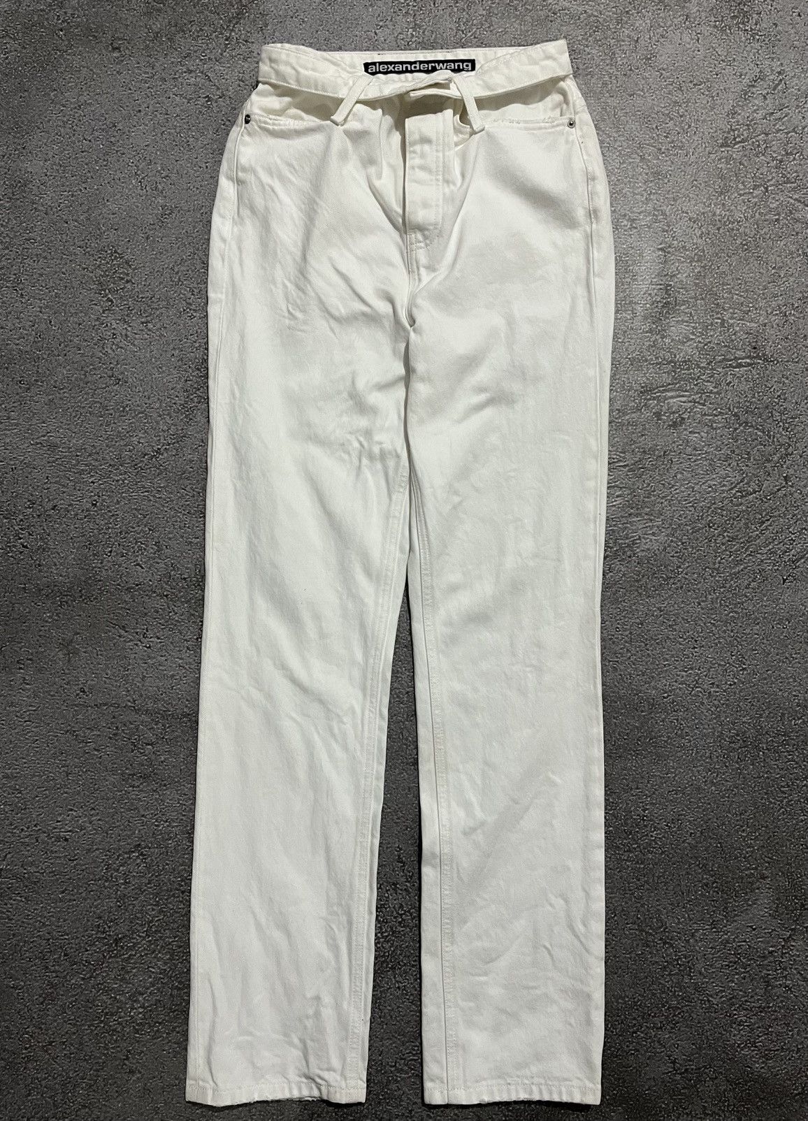 Alexander Wang Vintage Alexander Wang White Bite Flip Fold Over Embroidered Size US 27 - 2 Thumbnail