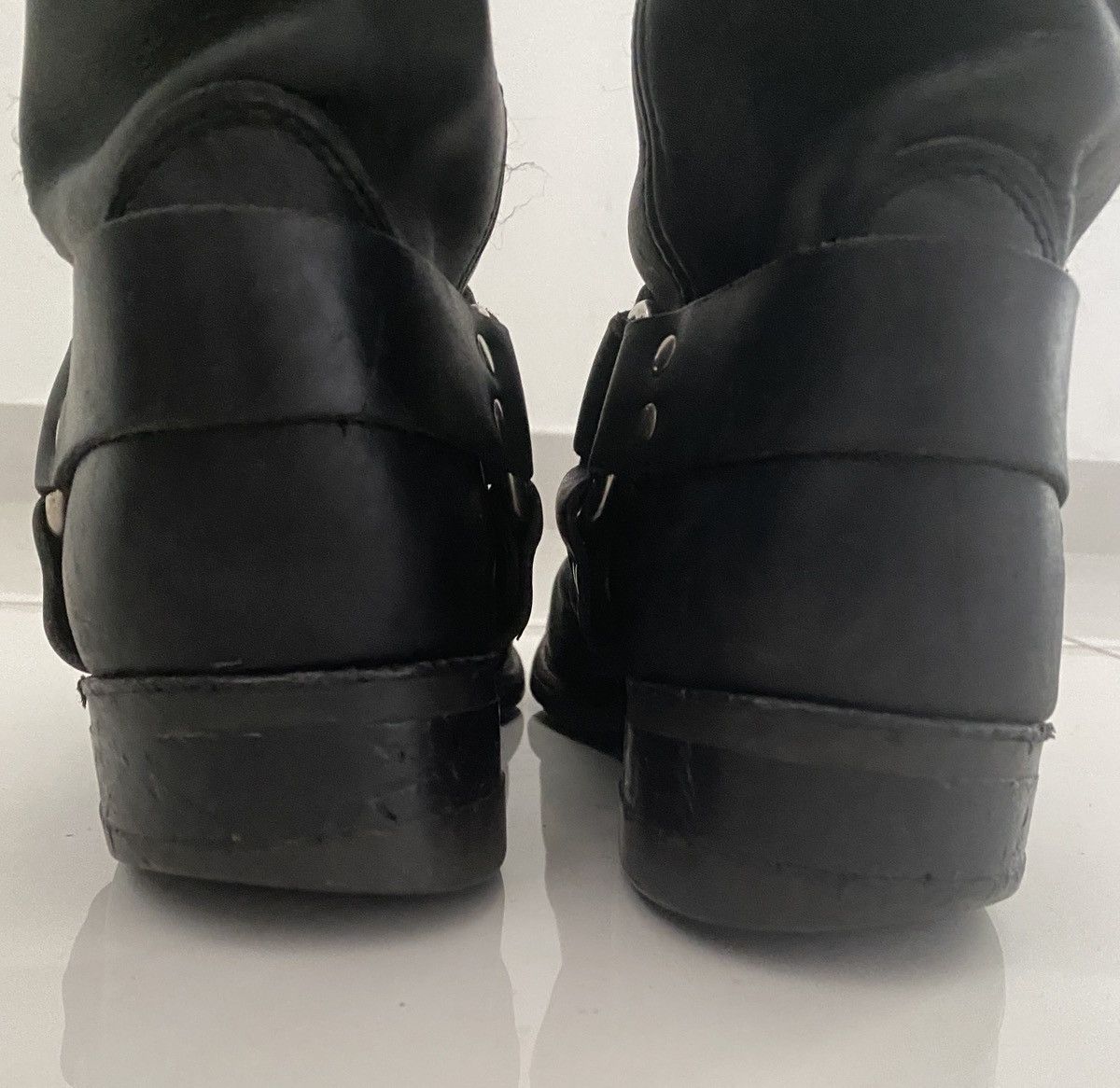 Frye Vintage Frye 700 Made in USA Harness Black Biker Moto Boots Size US 9.5 / EU 42-43 - 3 Thumbnail