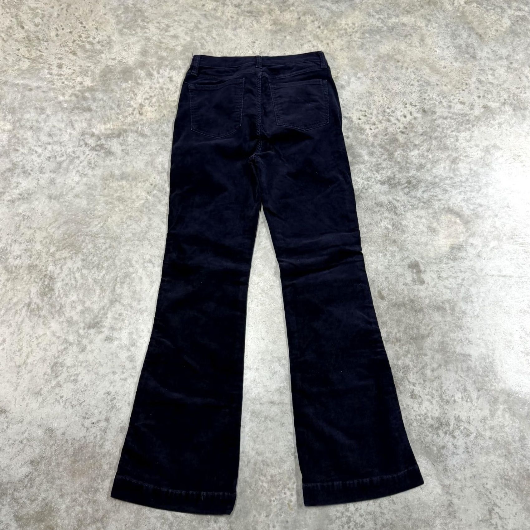 Gap Gap Blue Corduroy High Rise Flare Button Fly Chino Pants Womens 4/27R Casual Pockets 32in Inseam 27in Waist Size 27" / US 4 / IT 40 - 3 Thumbnail