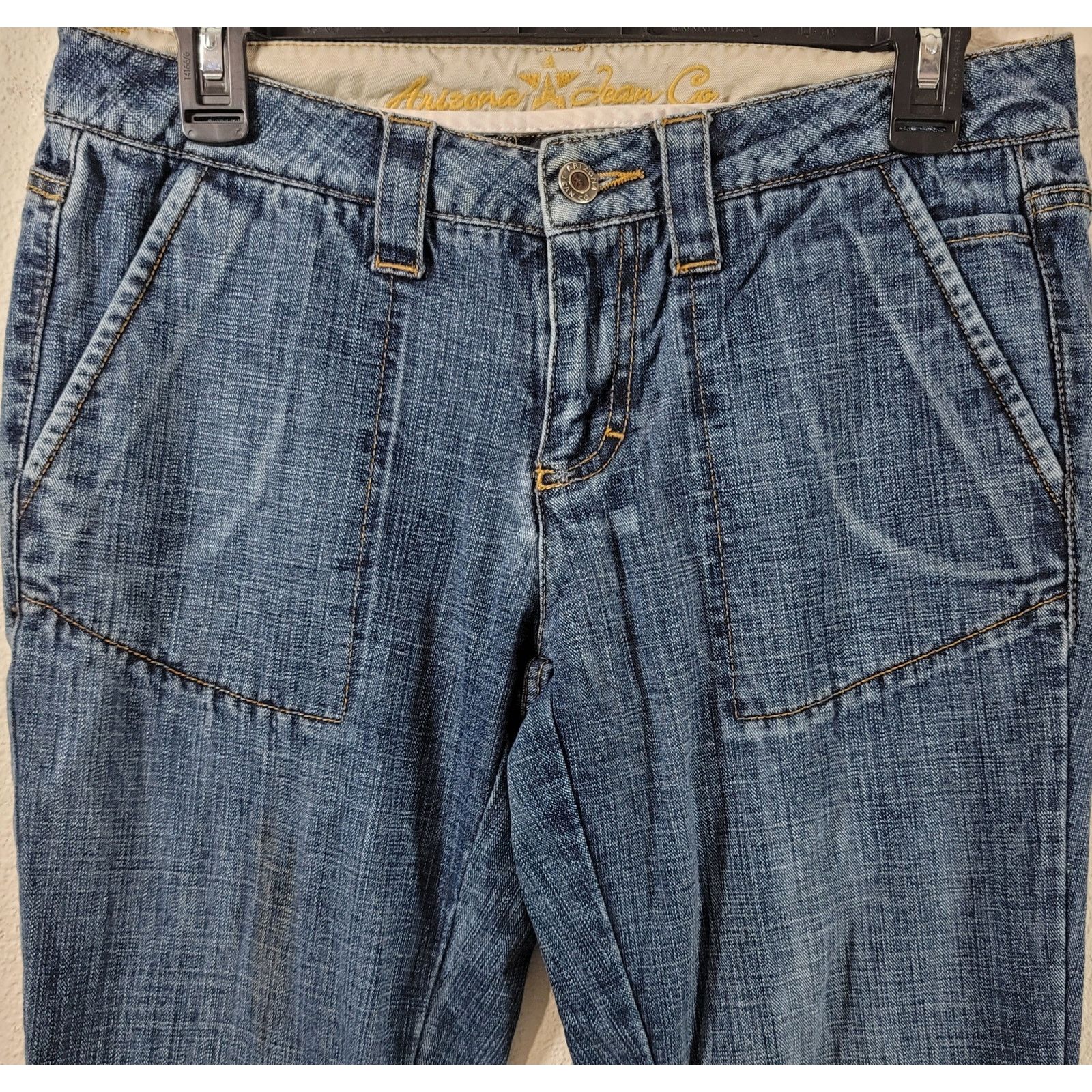 Arizona Jean Co. Arizona Jean Co Faded Blue Boot Cut Denim Jeans 7 Juniors Size 31" - 5 Thumbnail