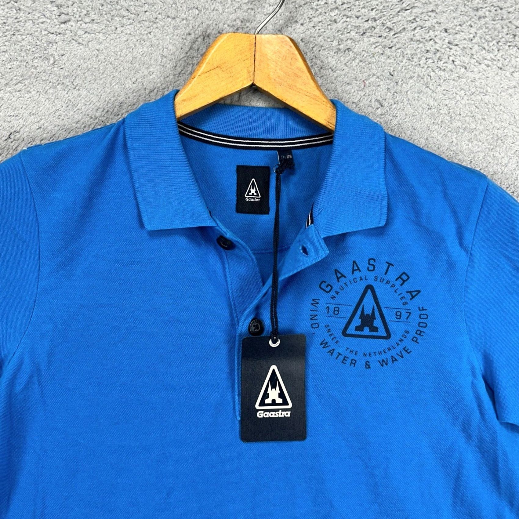 Vintage Gaastra Polo Shirt Men US Small Blue Short Sleeve Logo Rugby NEW Size US S / EU 44-46 / 1 - 2 Thumbnail