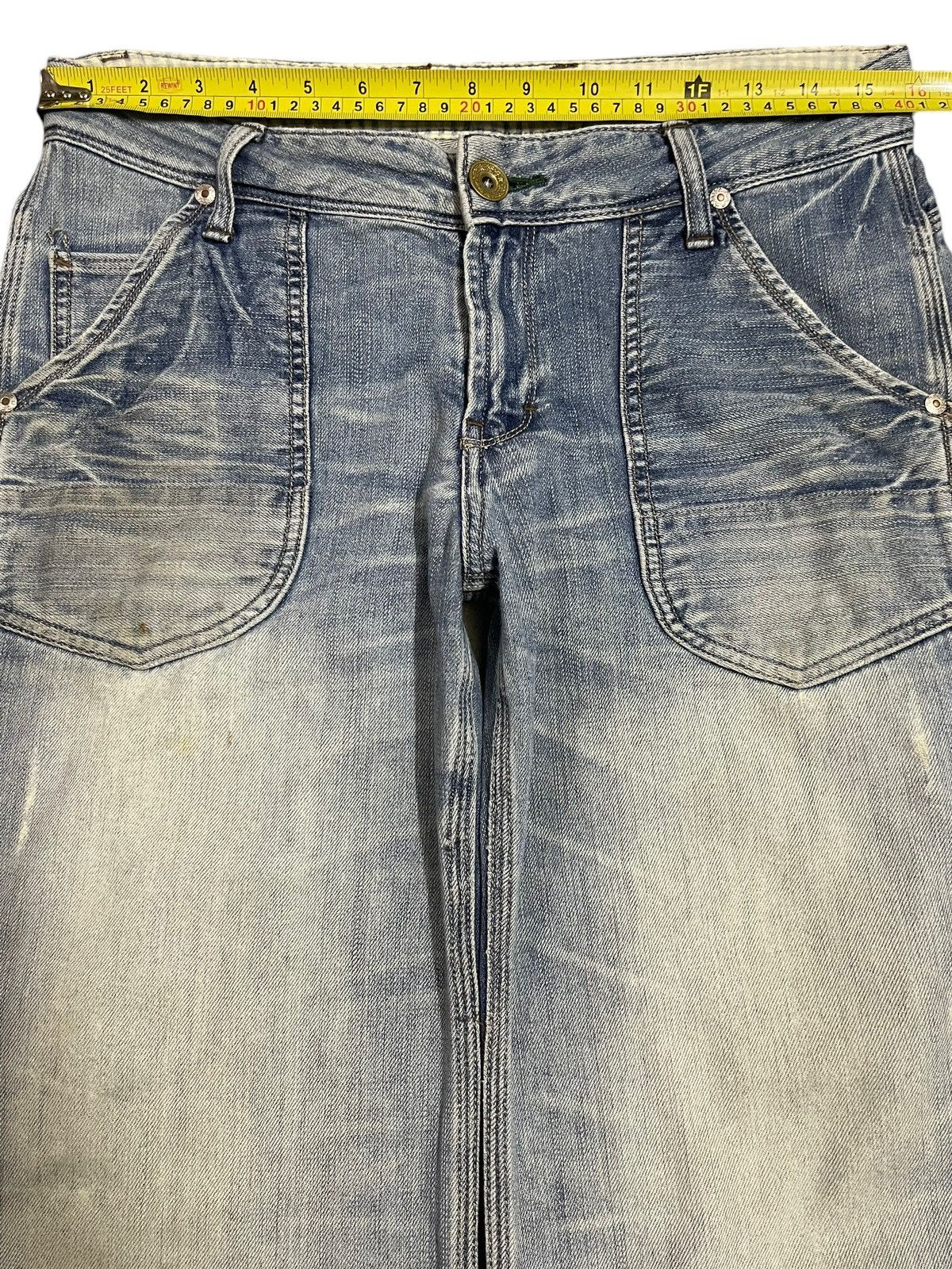 14th Addiction Vintage Japanese Brand Blue Faded Wash Carpenter Style Jeans Size US 31 - 11 Thumbnail