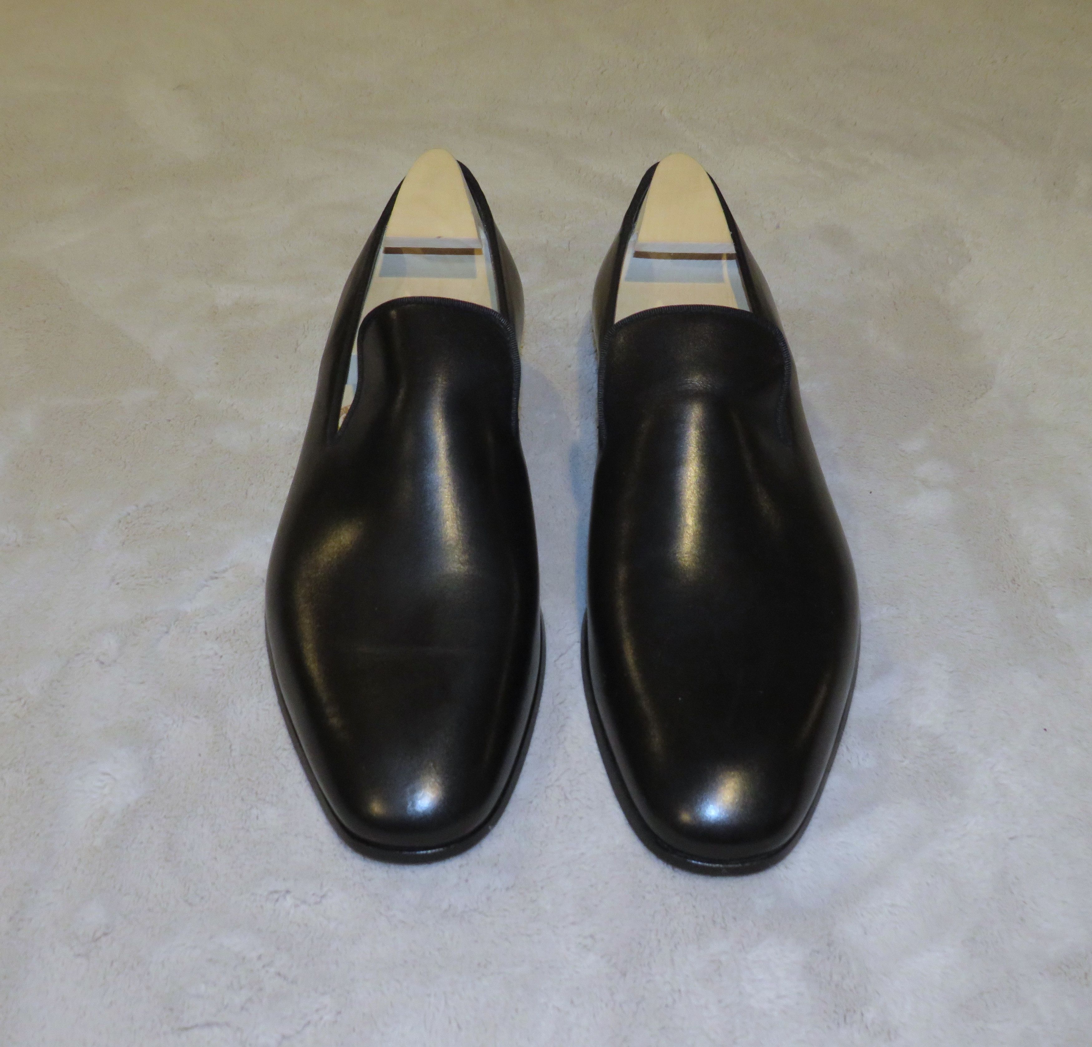 J.M. Weston 911 Black Calf Leather One Piece Formal Loafer 9.5 NWOB Size US 9.5 / EU 42-43 - 1 Thumbnail