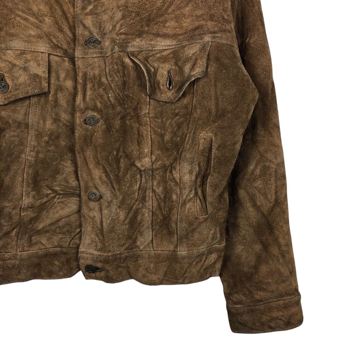 Issey Miyake 📌Vintage Biker Leather Jacket Flare Big Logo Lining Size US M / EU 48-50 / 2 - 6 Thumbnail