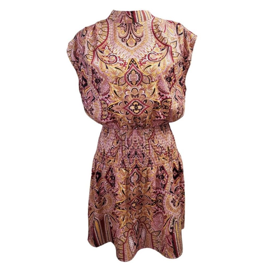 Express Express Womens Cap Sleeve Multicolor Paisley Dress Medium Size M / US 6-8 / IT 42-44 - 3 Thumbnail