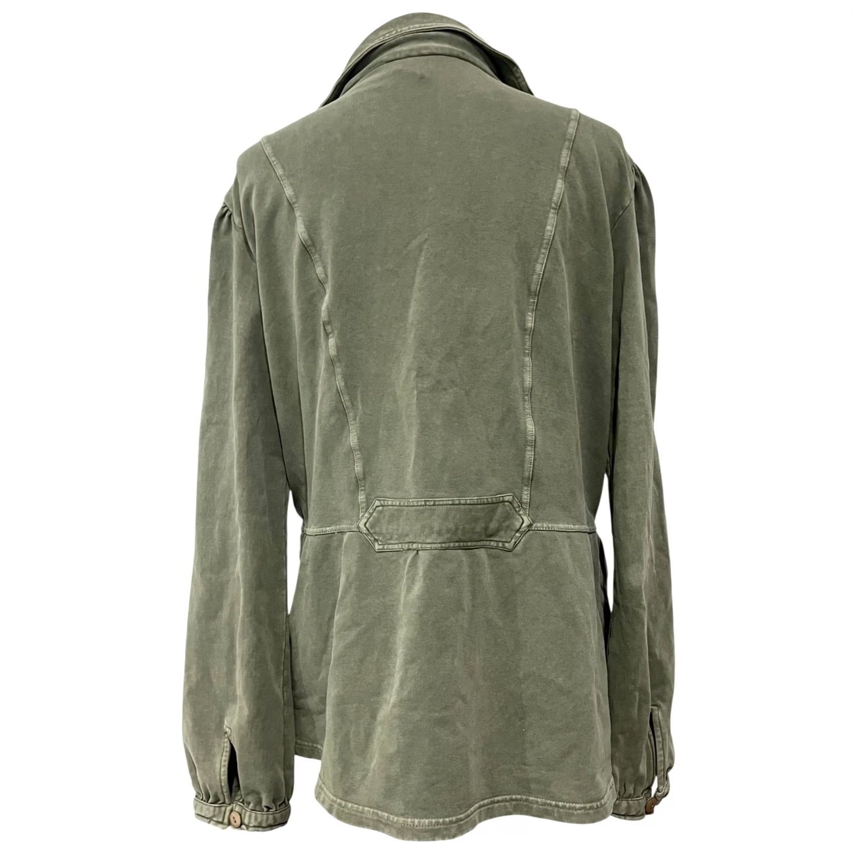Doublet Ojai Women’s Jacket Green Peacoat Double Breasted Buttons Cotton Made India XL Jacket Women Long Sleeve Solid Pea Coat XOAI? Size XL / US 12-14 / IT 48-50 - 6 Thumbnail