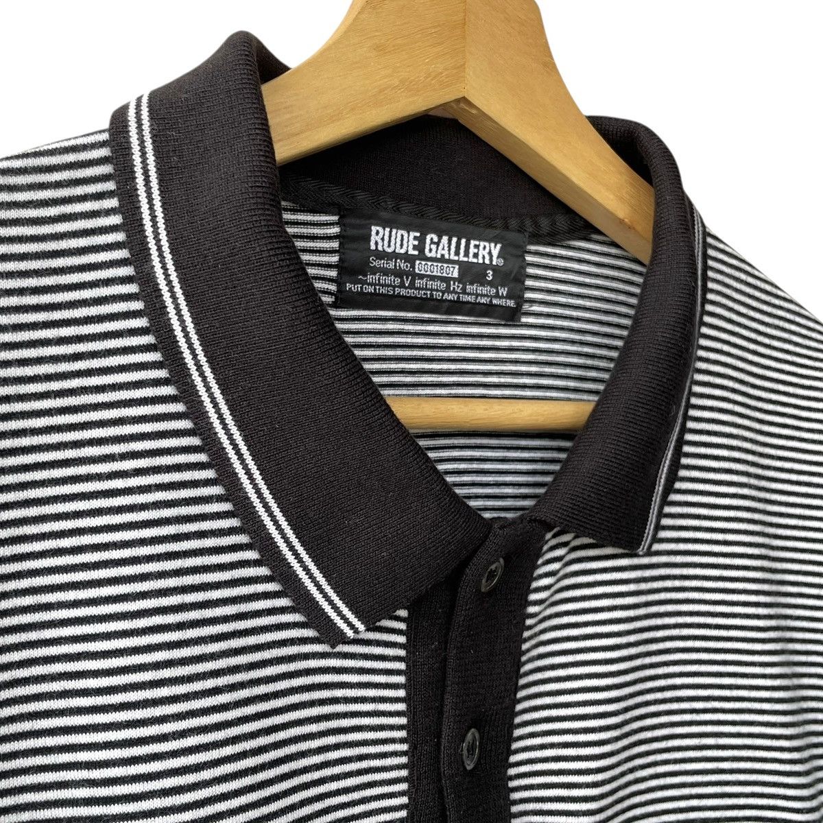RUDE GALLERY Rude Gallery Japan Casual Stripe Polo Tee Size US M / EU 48-50 / 2 - 4 Thumbnail