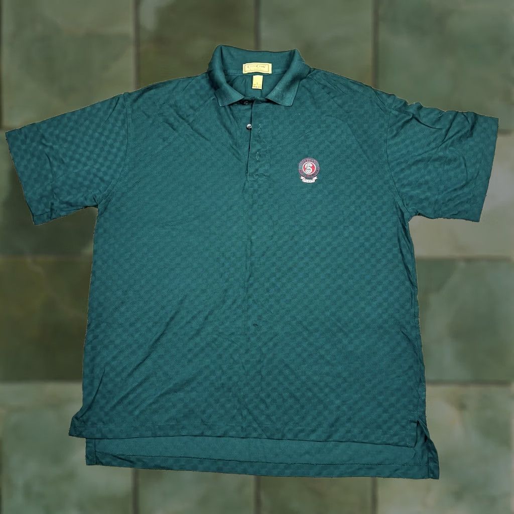 Vintage VINTAGE Cross Creek Polo Shirt Mens Large Green Embroidered Atlanta 90s Short Sleeve Classic Polo Shirt Mens Regular Size US L / EU 52-54 / 3 - 1 Thumbnail