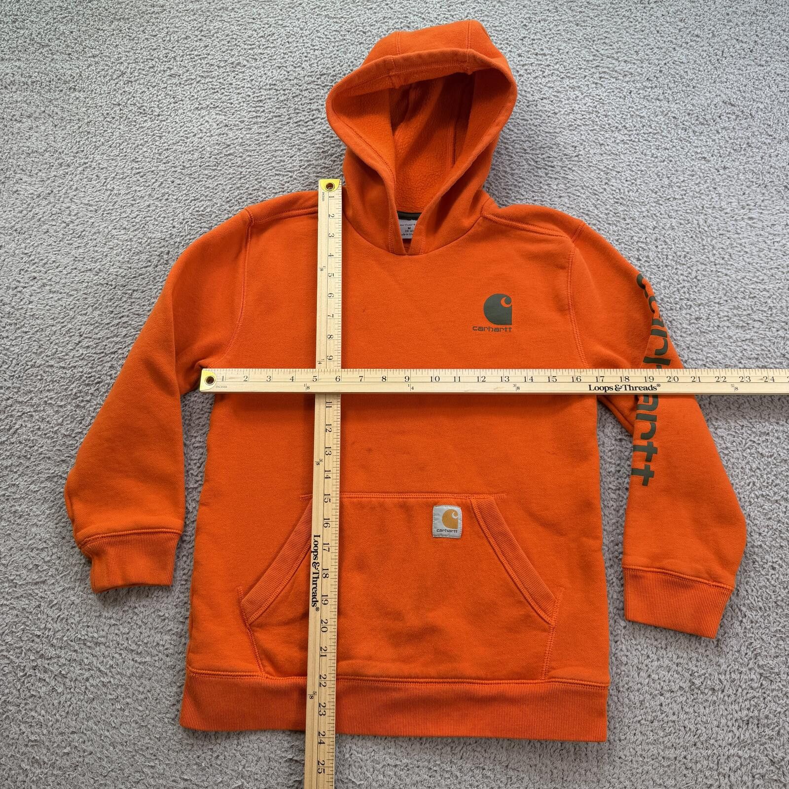 Carhartt Carhartt Youth Hoodie Orange Pullover Sweatshirt Kids M 10 Size US M / EU 48-50 / 2 - 3 Thumbnail