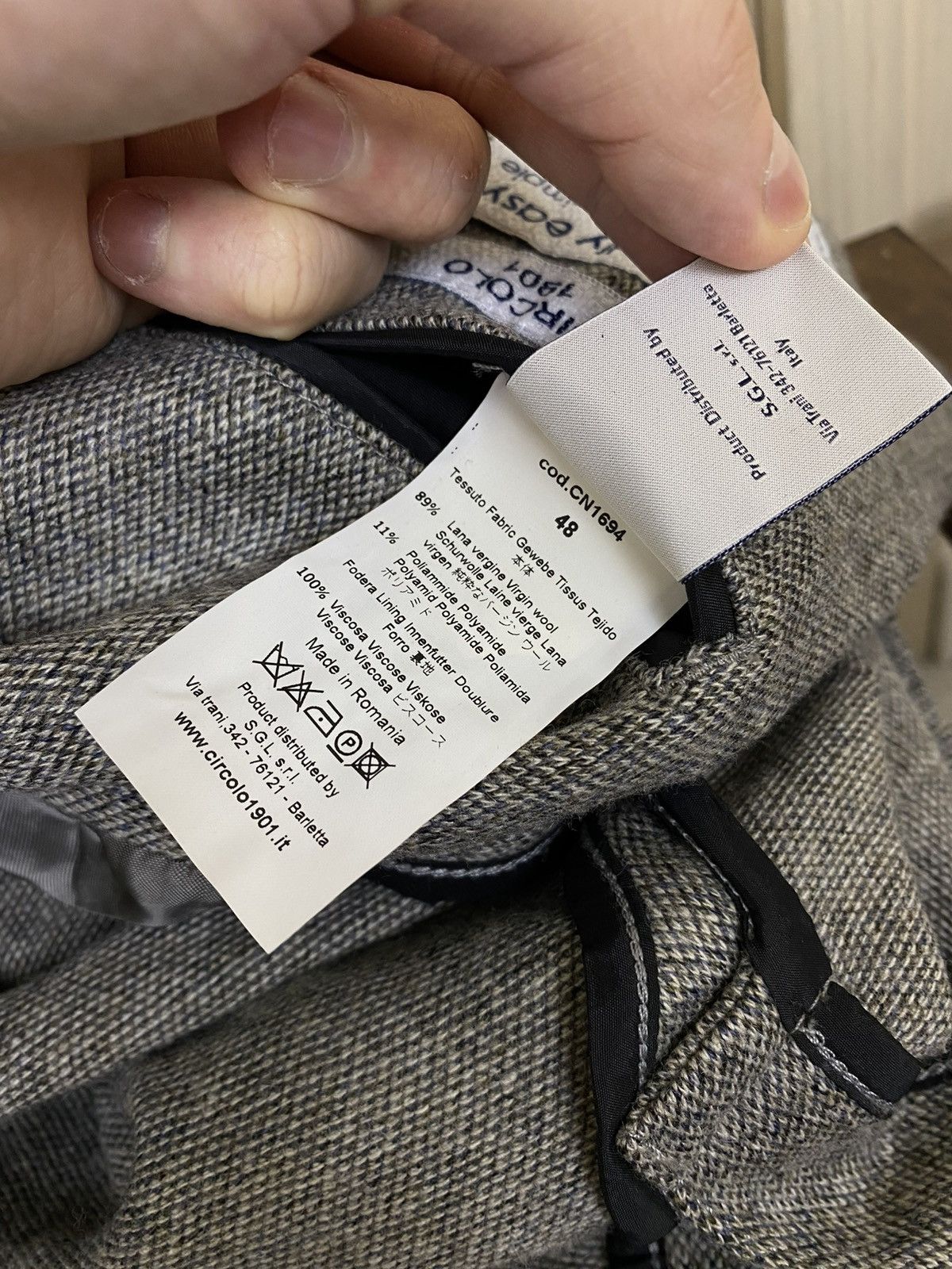 Circolo 1901 Circolo 1901 unlined wool Patterned Half Line Blazer jacket Size 48R - 11 Thumbnail