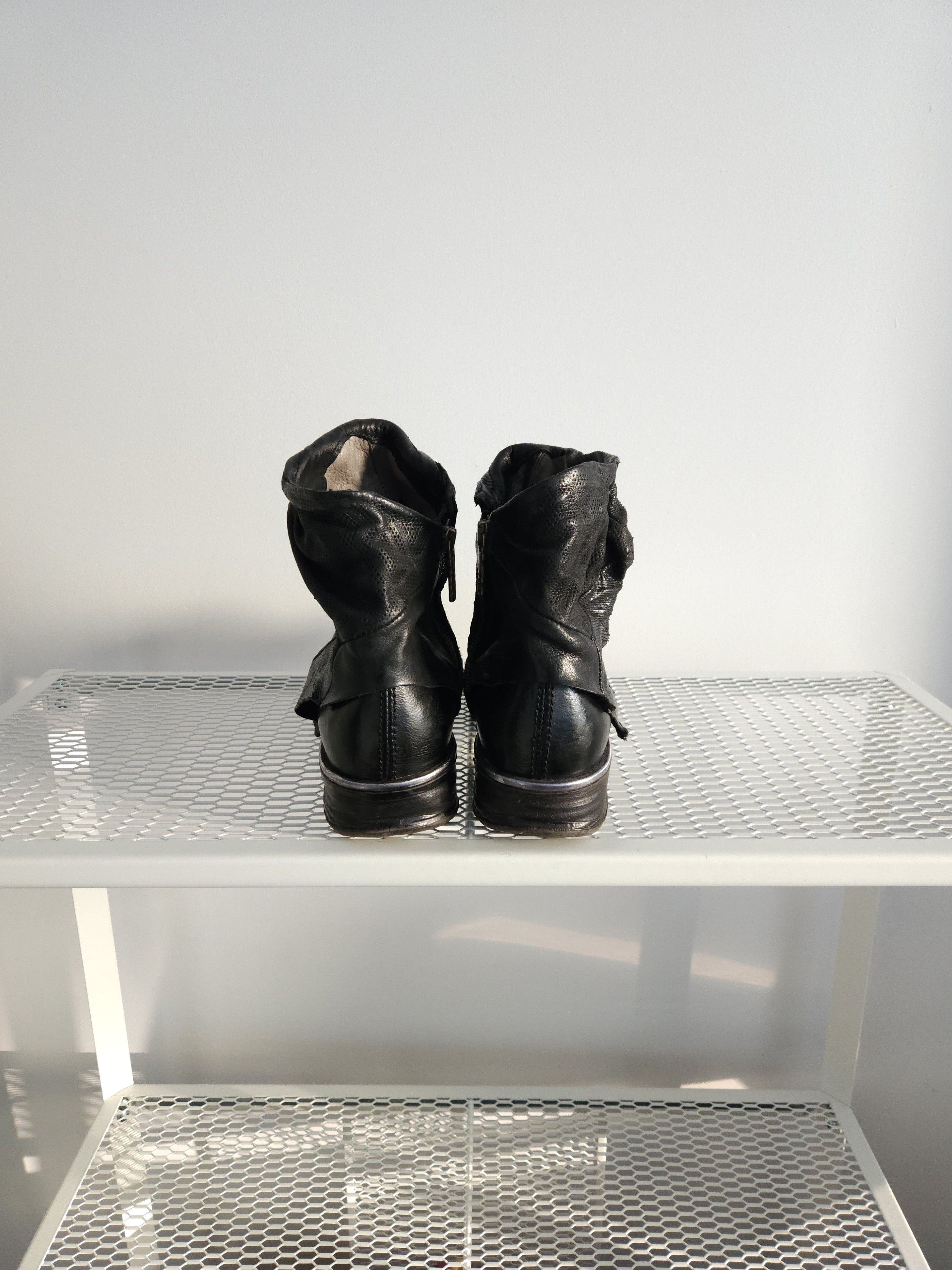 A.S.98 Archive AS98 black layered leather side zip ankle boots Size US 7 / IT 37 - 7 Thumbnail