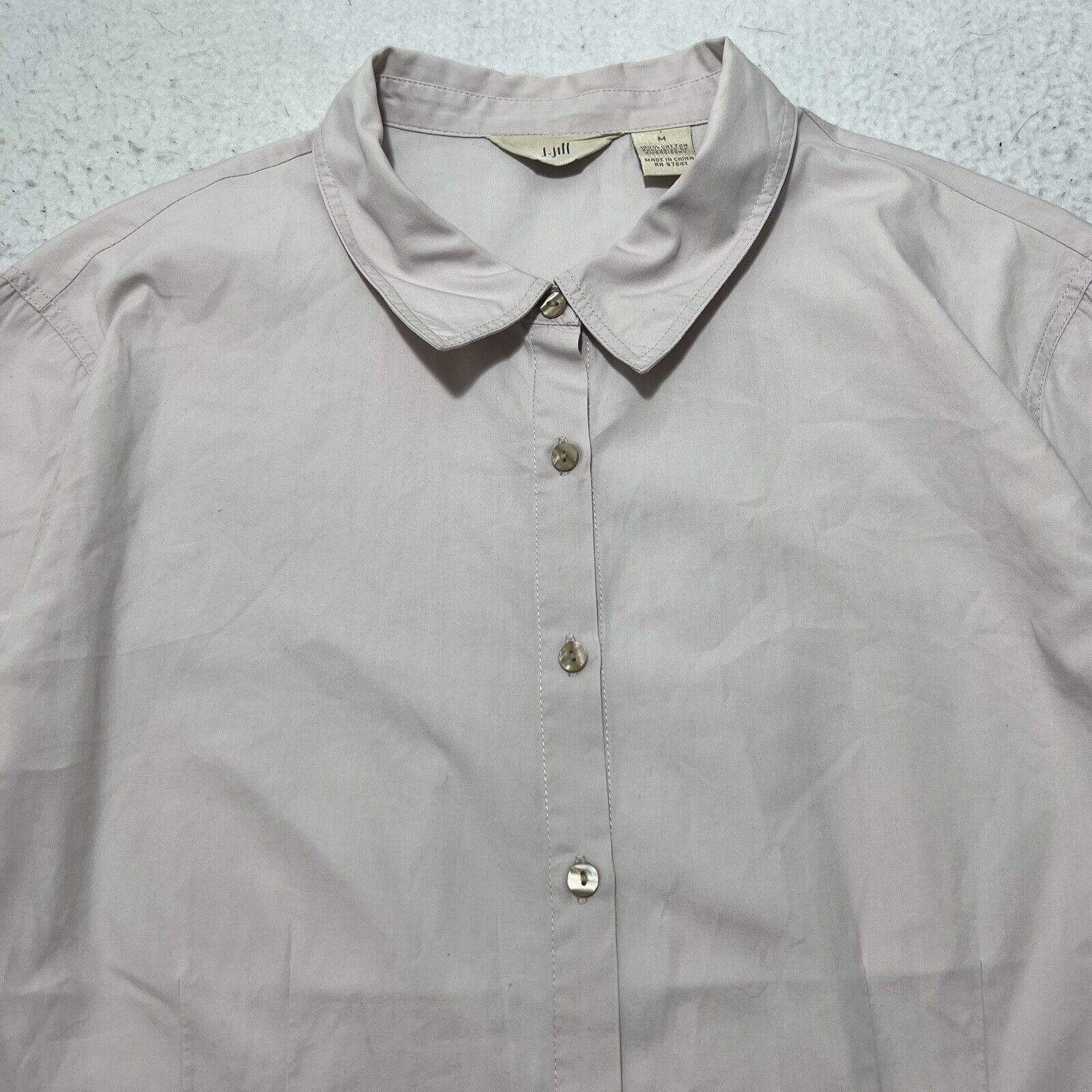 Other J. Jill Medium Button Down Collared Shirt Floral Embroidery Size M / US 6-8 / IT 42-44 - 2 Thumbnail