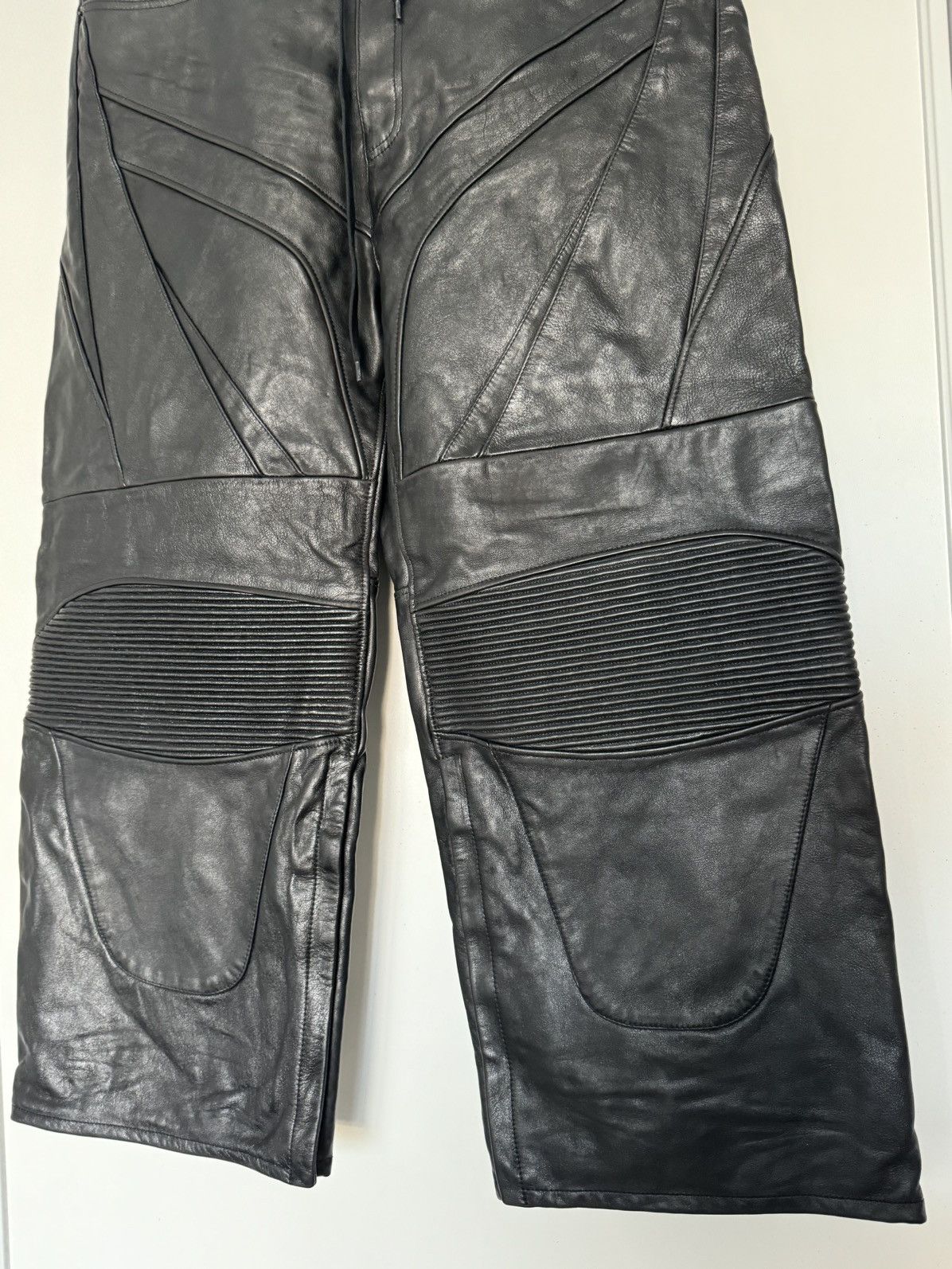 Balenciaga Balenciaga Leather Biker Moto Pants Size US 32 / EU 48 - 3 Thumbnail