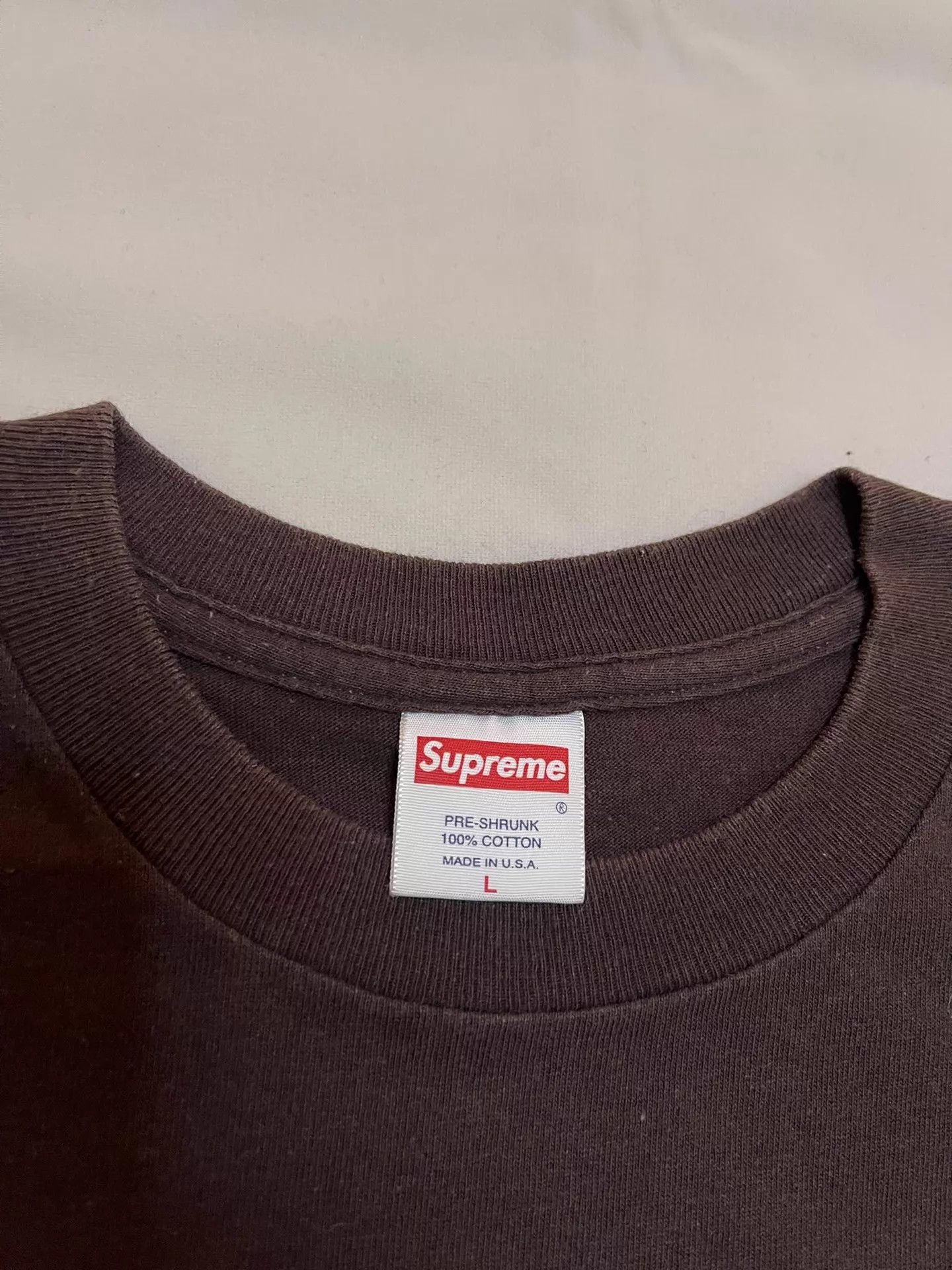 Supreme Supreme 03 Tonal Brown Bold Box Logo Tee L Mint Size US L / EU 52-54 / 3 - 4 Thumbnail