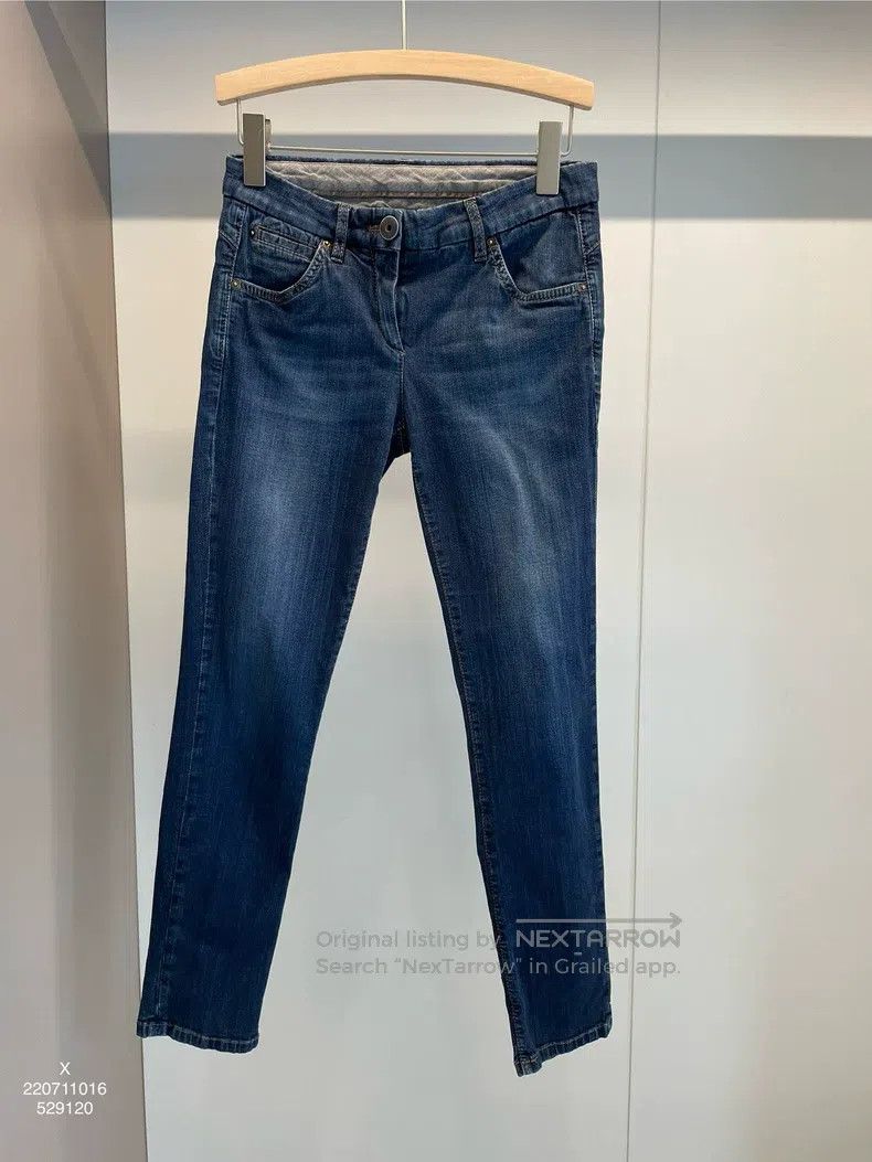 Brunello Cucinelli Brunello Cucinelli Blue Cotton Denim Pants Size 25" / US 0 / IT 36 - 1 Thumbnail