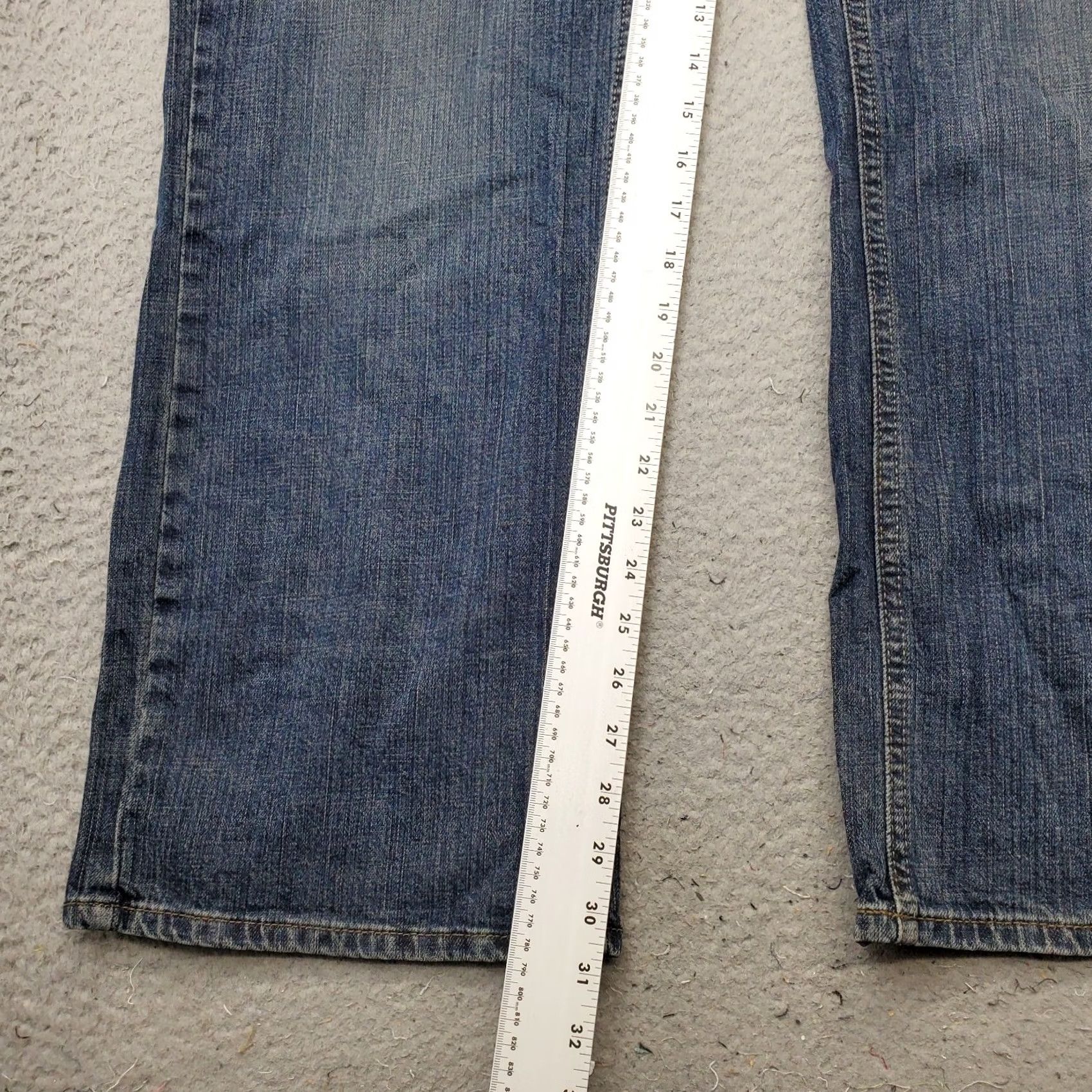 Levi's Levi'S Bootcut Jeans Mens 46x32 Blue Denim Dark Wash Faded Whiskered Streetwear Size US 30 / EU 46 - 4 Thumbnail