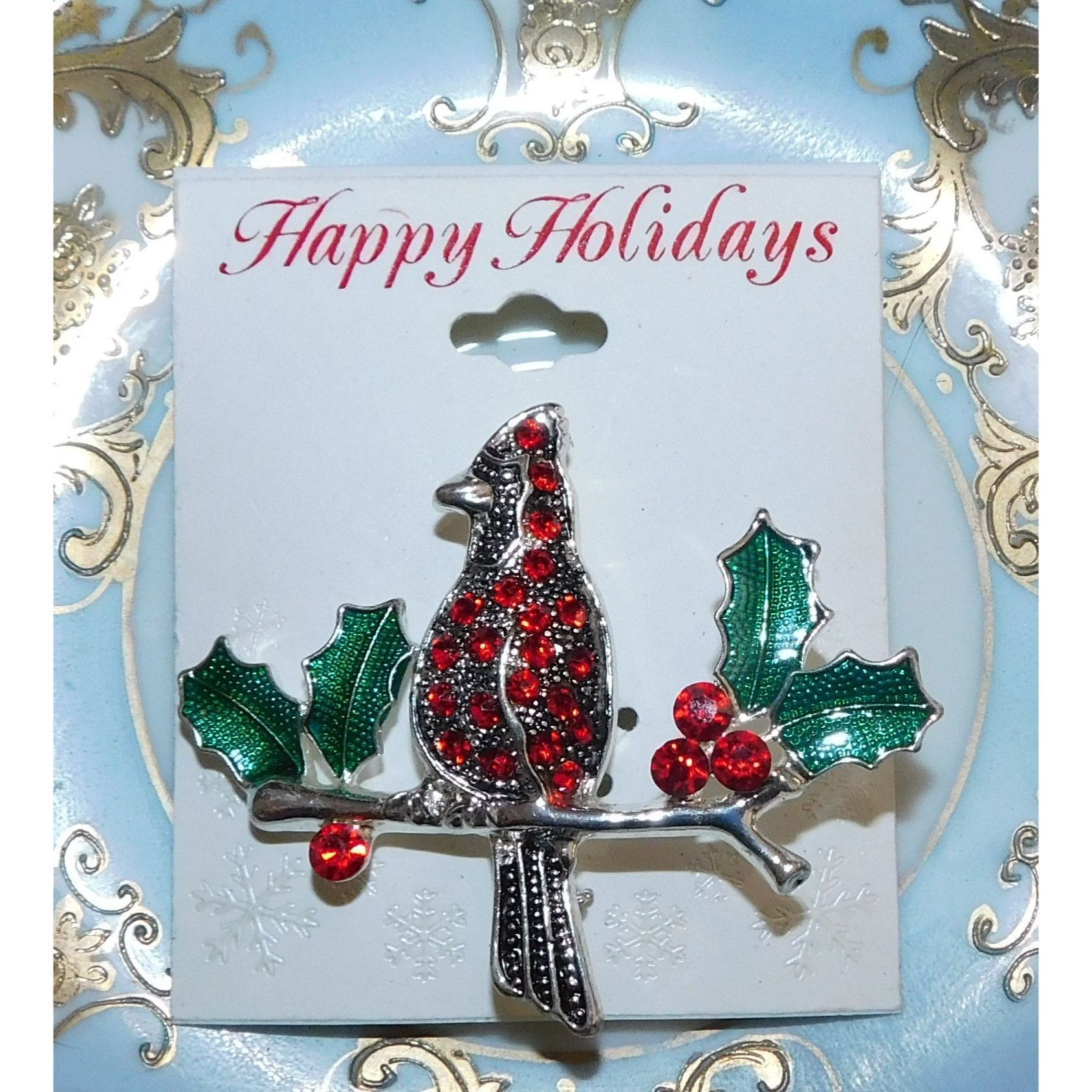 Other Table & Tower Red Cardinal Holiday Brooch Size ONE SIZE - 2 Thumbnail