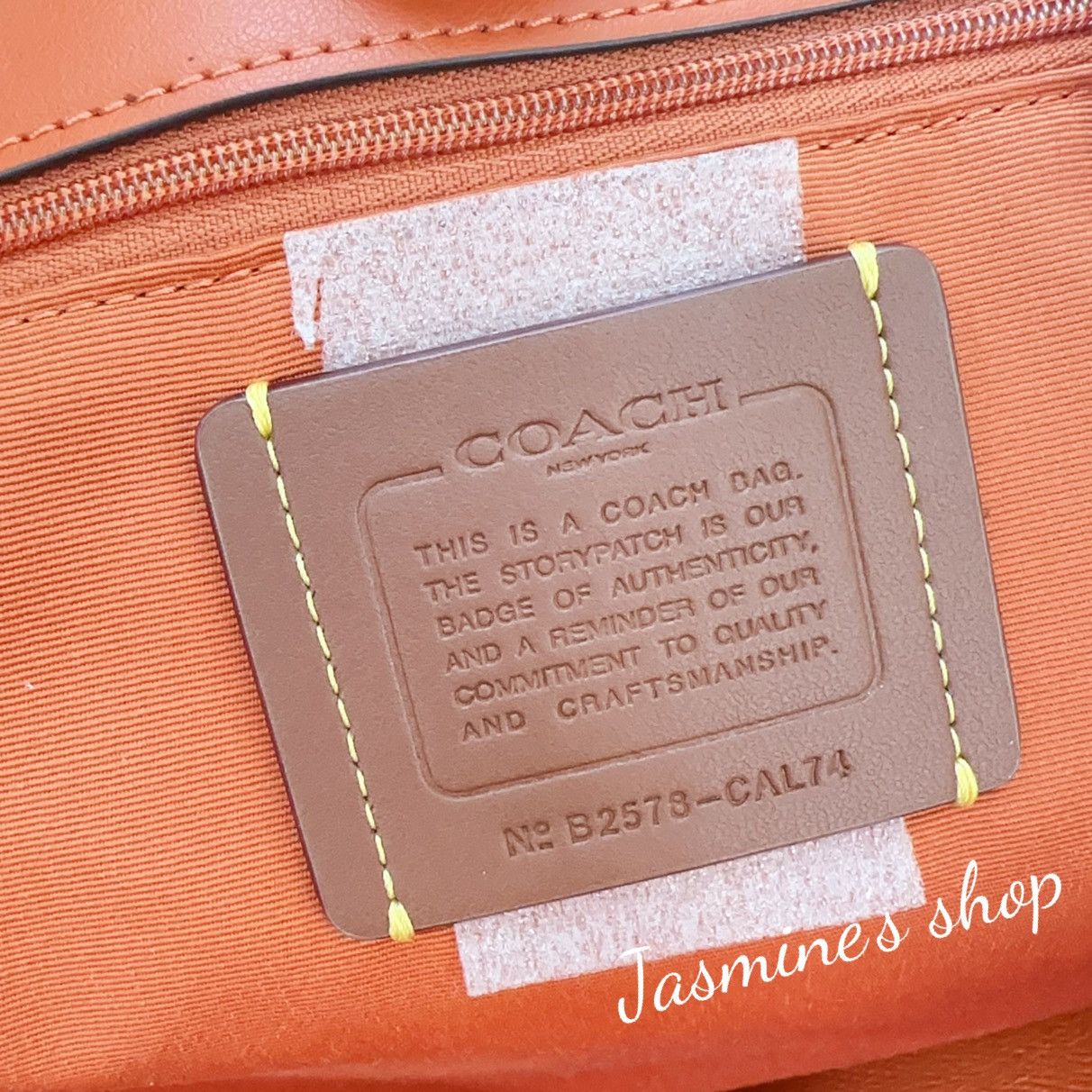 Coach NWT Coach City Tote Bag In Signature With Orange Print CAL74 Size ONE SIZE - 7 Thumbnail