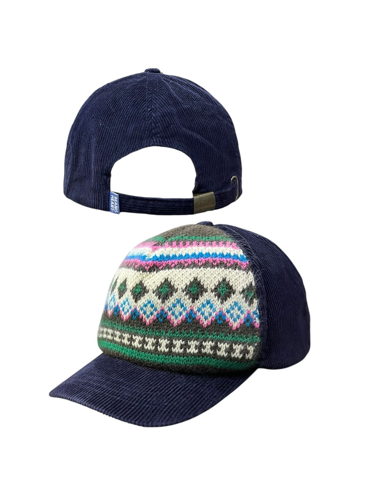 Beams Plus Vintage Beams Heart Hybrid Knitted Corduroy Short Brim Hat Size ONE SIZE - 4 Thumbnail