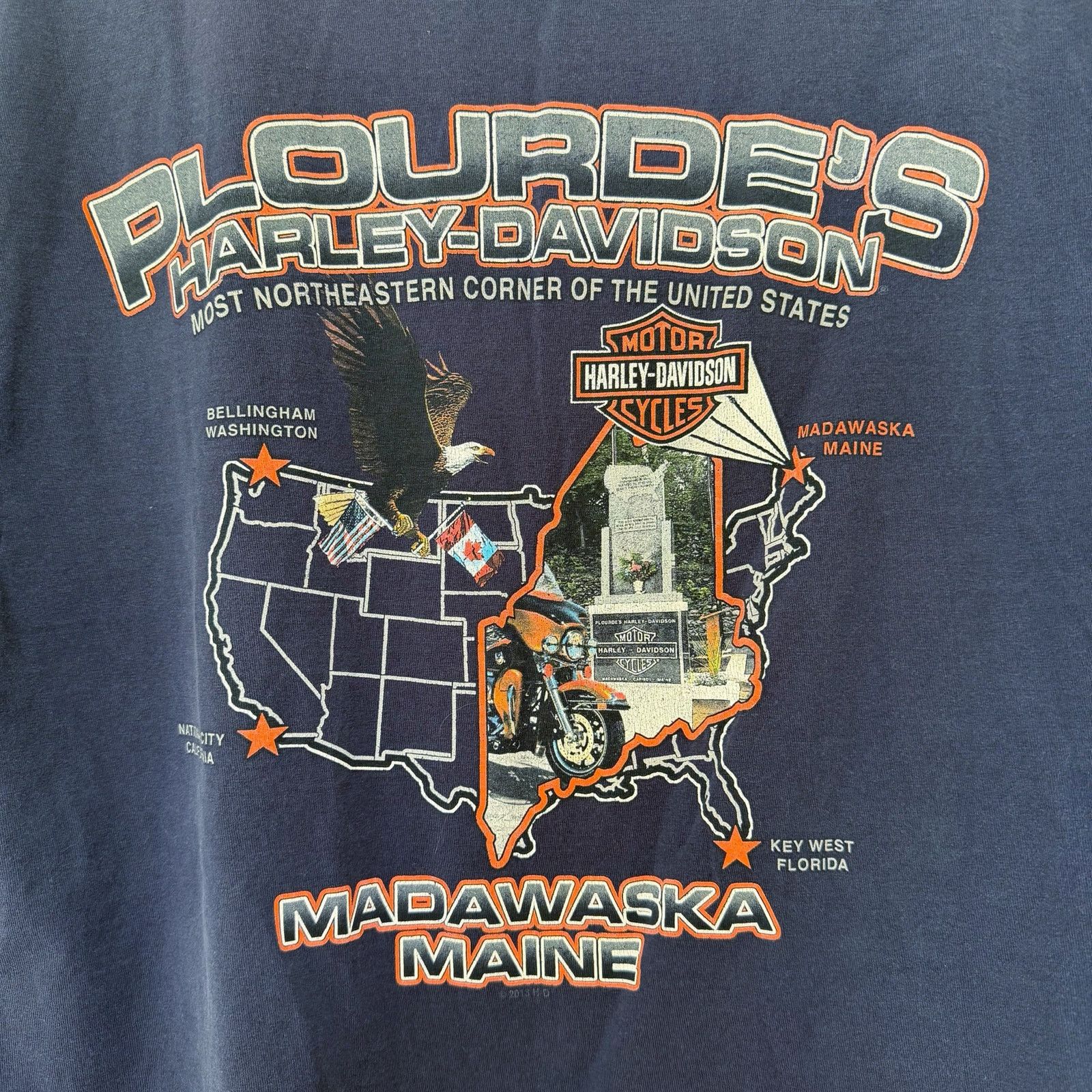 Harley Davidson Harley Davidson Plourdes Madawaska Maine Pocket T Shirt Sz L Size US L / EU 52-54 / 3 - 4 Thumbnail