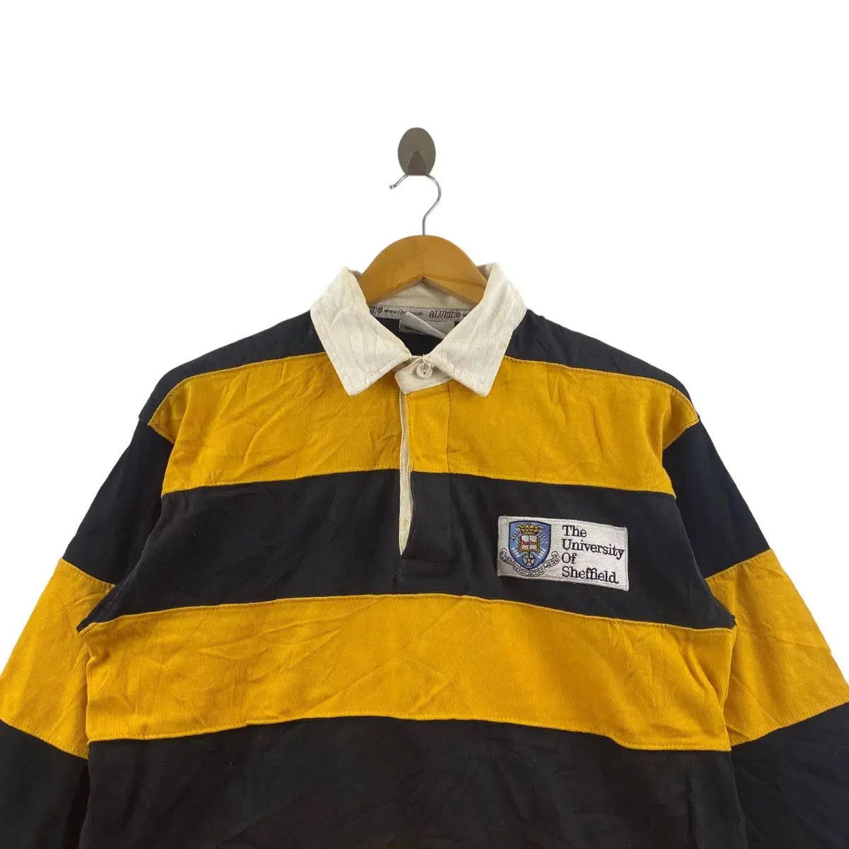 Vintage UNIVERSITY OF SHEFFIELD Alma Mater Rugby Polo Tee Shirt Size US S / EU 44-46 / 1 - 3 Thumbnail